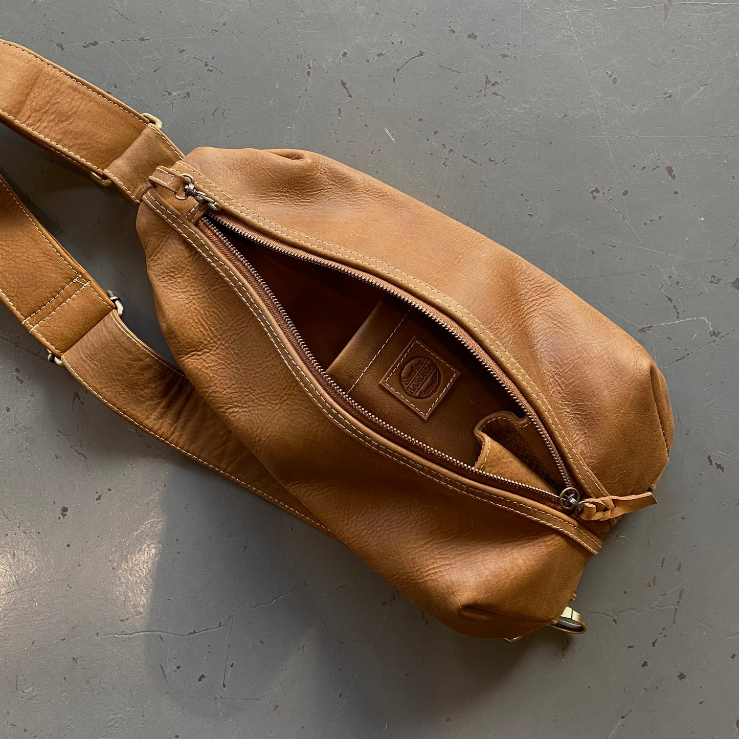 Jason Leather Sling Chest Bag