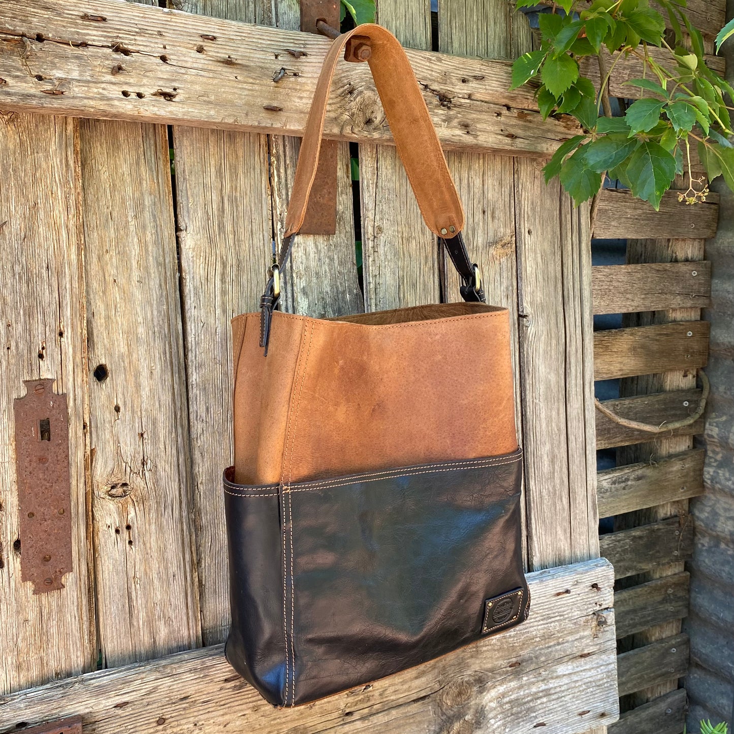 A Four Pocket Leather Tote