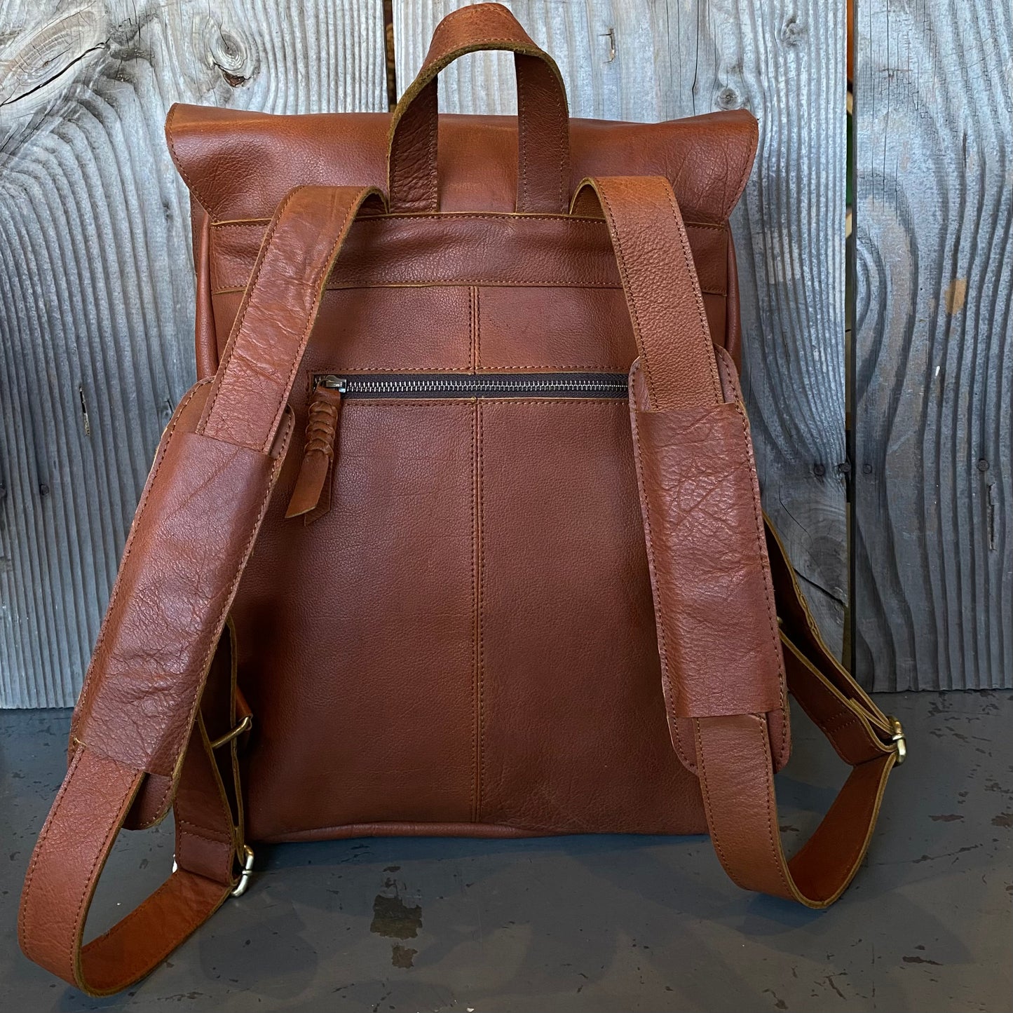 Traditional Leather Backpack
