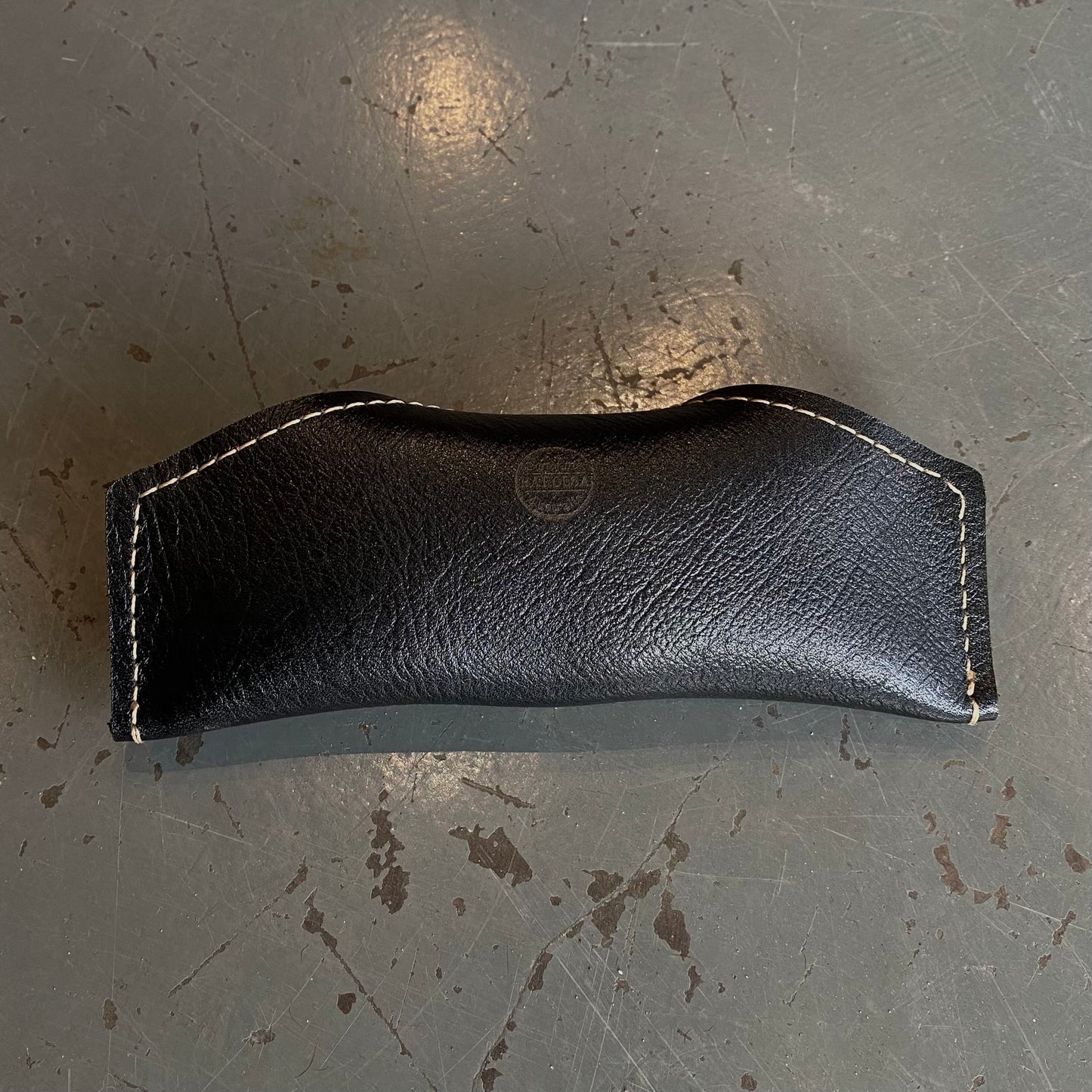 A Thin Leather Snap Lock Glasses Case
