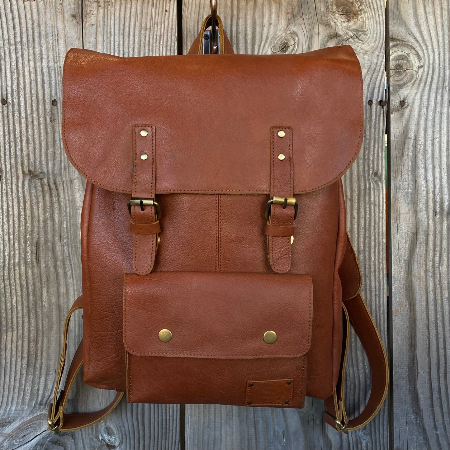 Traditional Leather Backpack