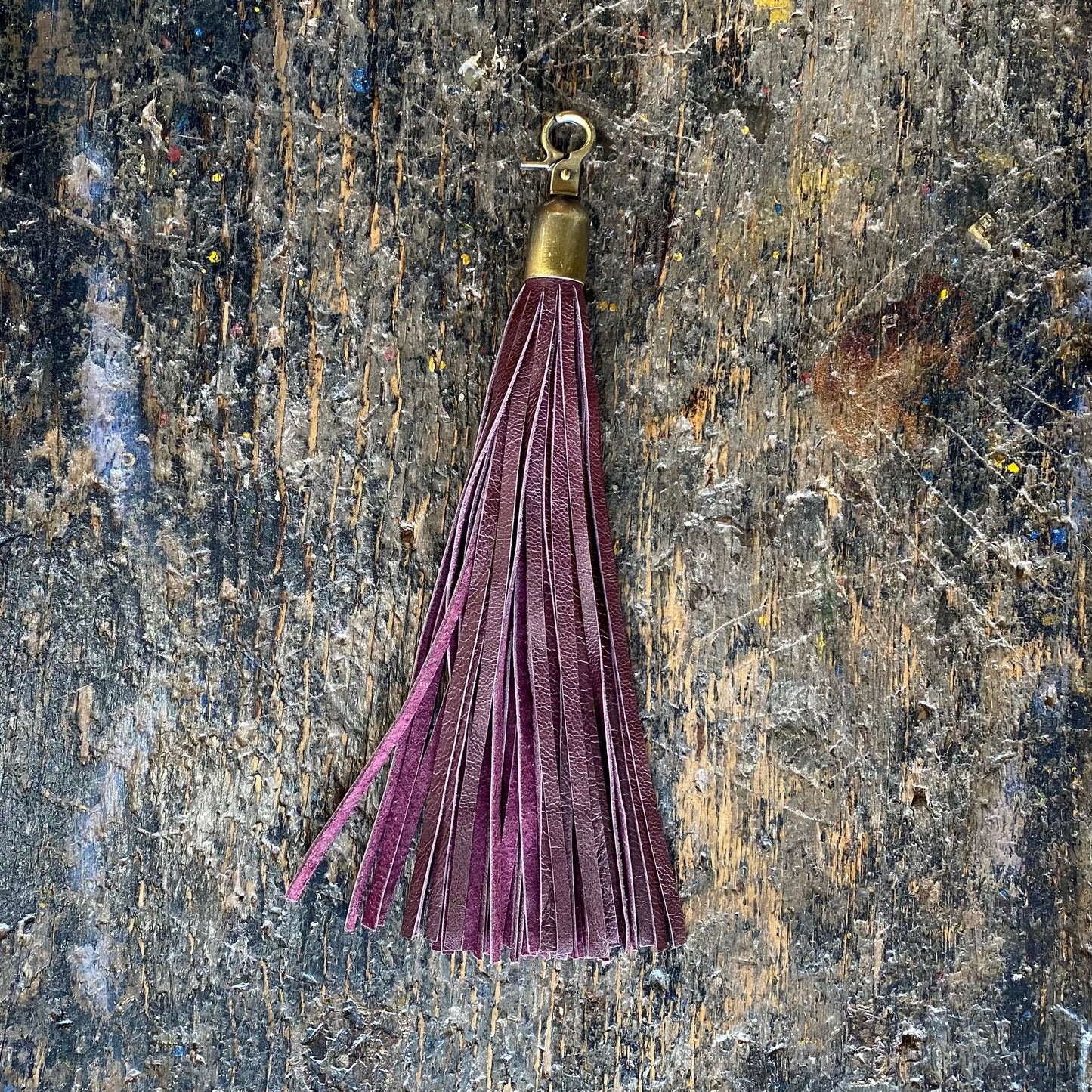 Leather Tassel Clip | Keyring