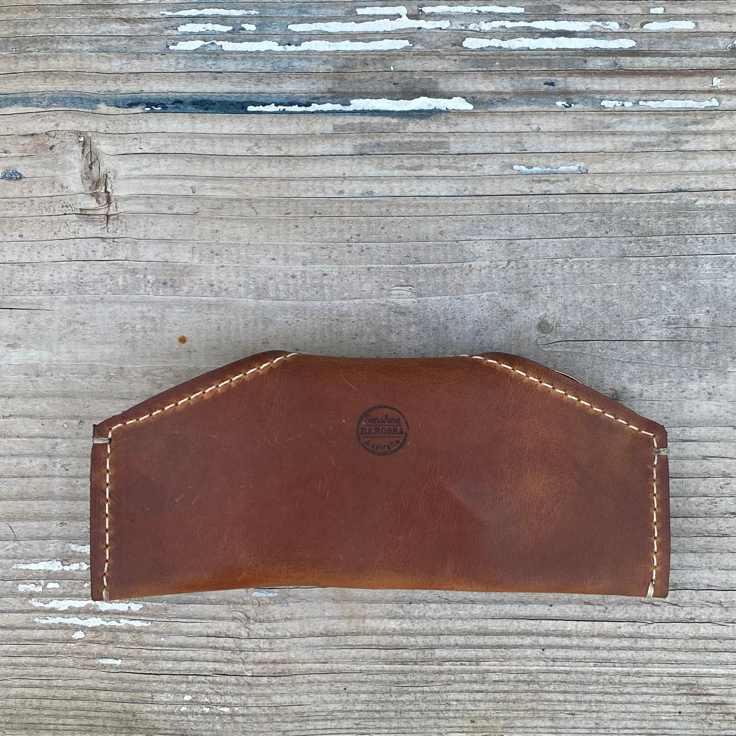 A Thin Leather Snap Lock Glasses Case
