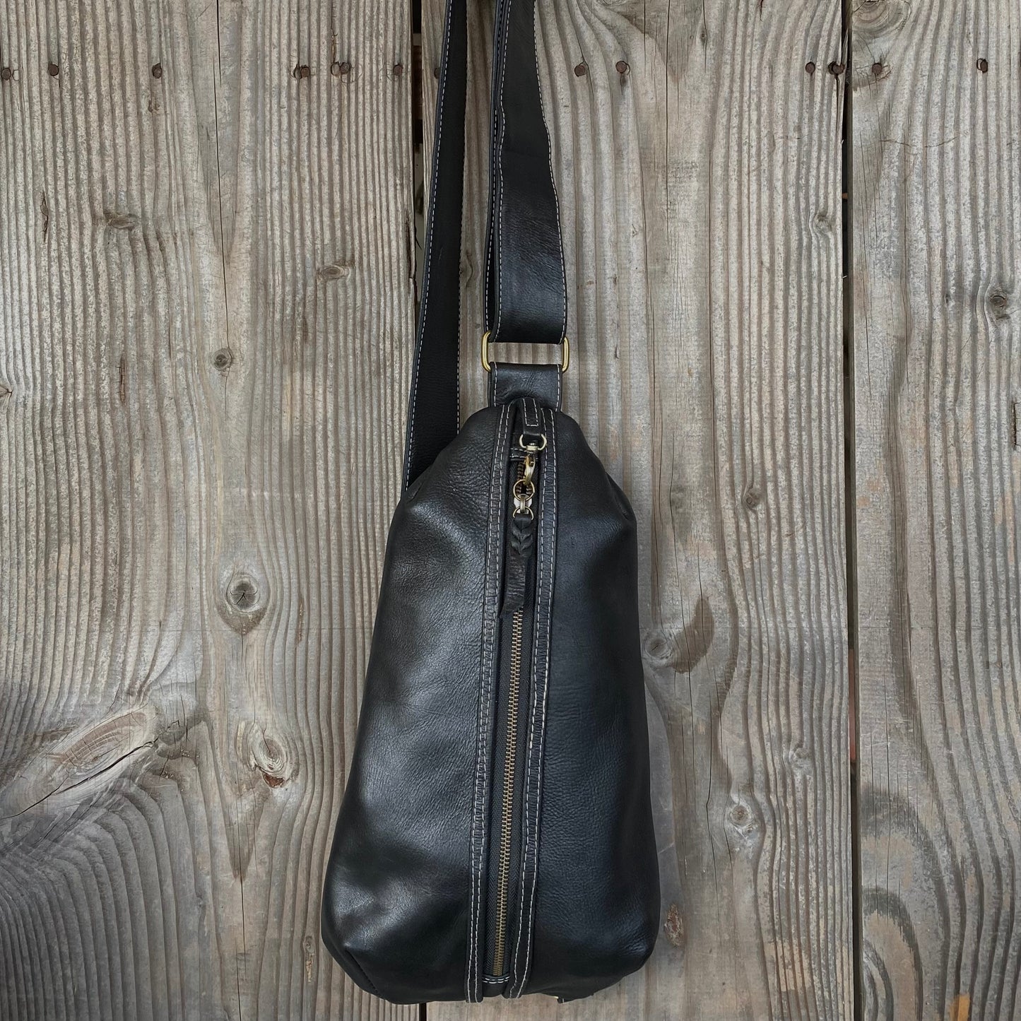 Jason Leather Sling Chest Bag