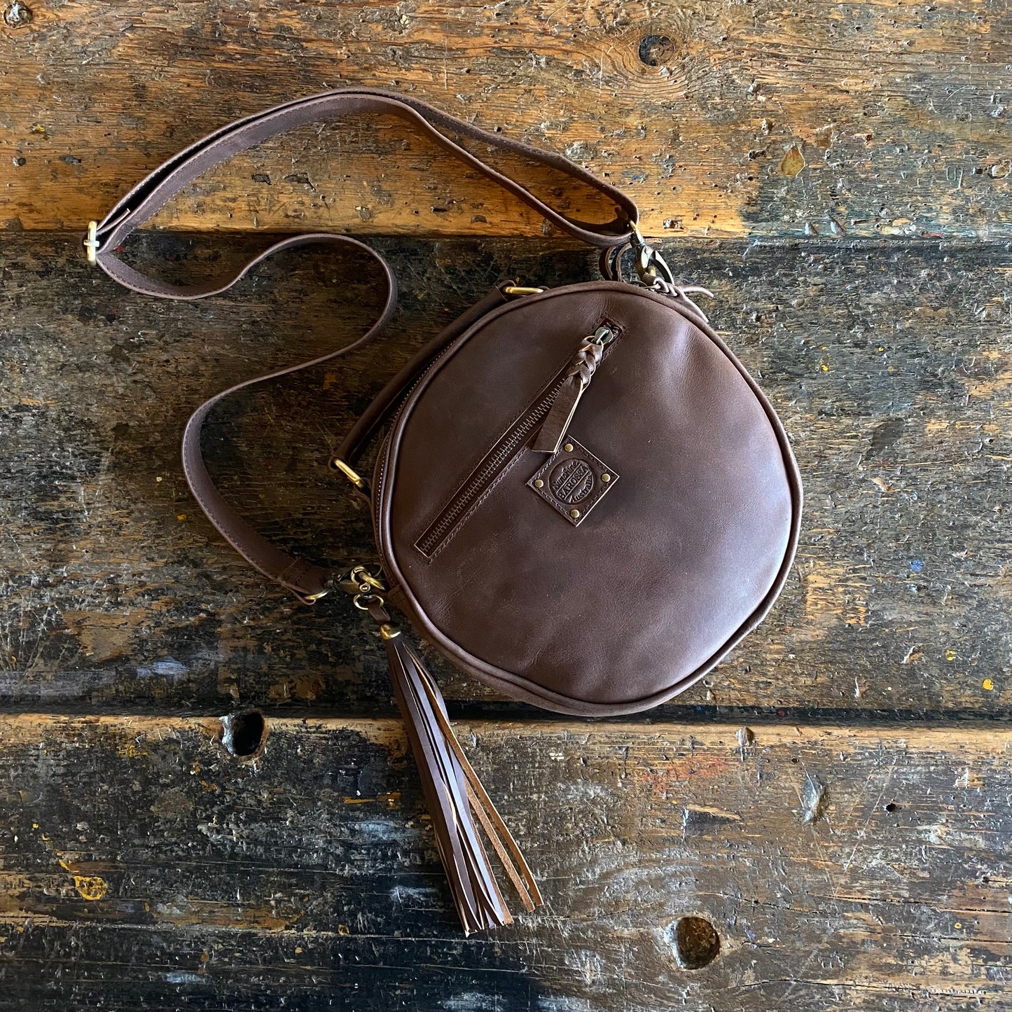 Leather Round Bag