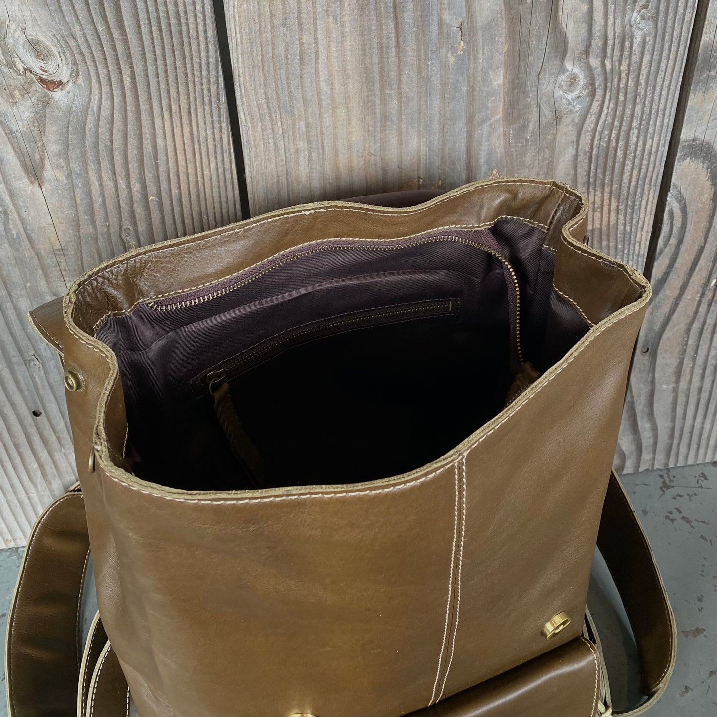 Traditional Leather Backpack