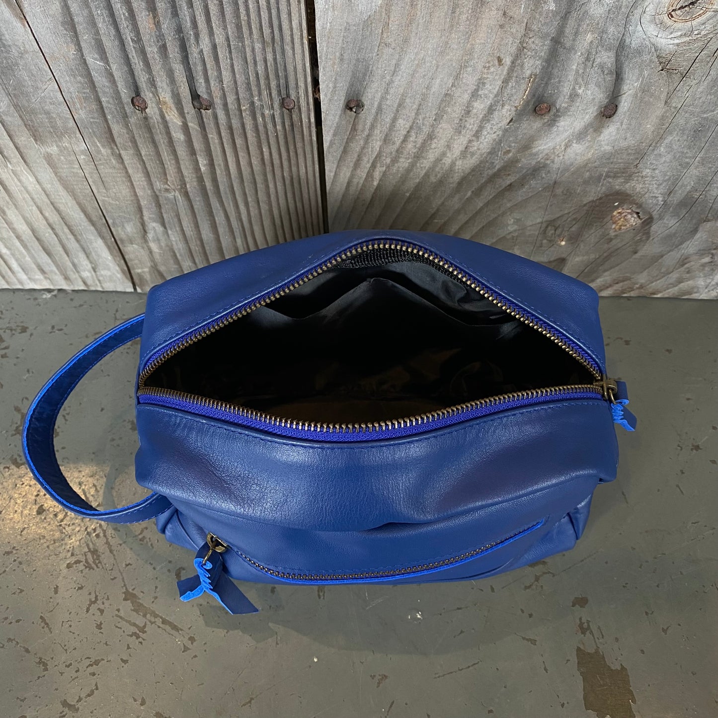 A Bit Bigger Leather Toiletry Bag / Wash Bag