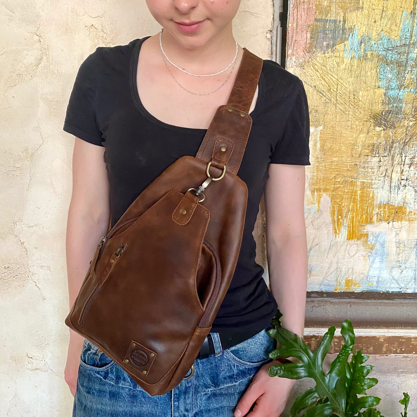 Leather Sling Bag