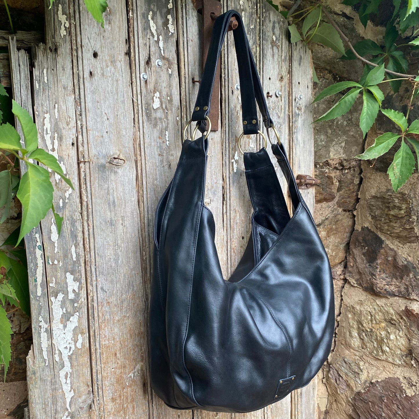 Large Leather Slouch / Overnighter