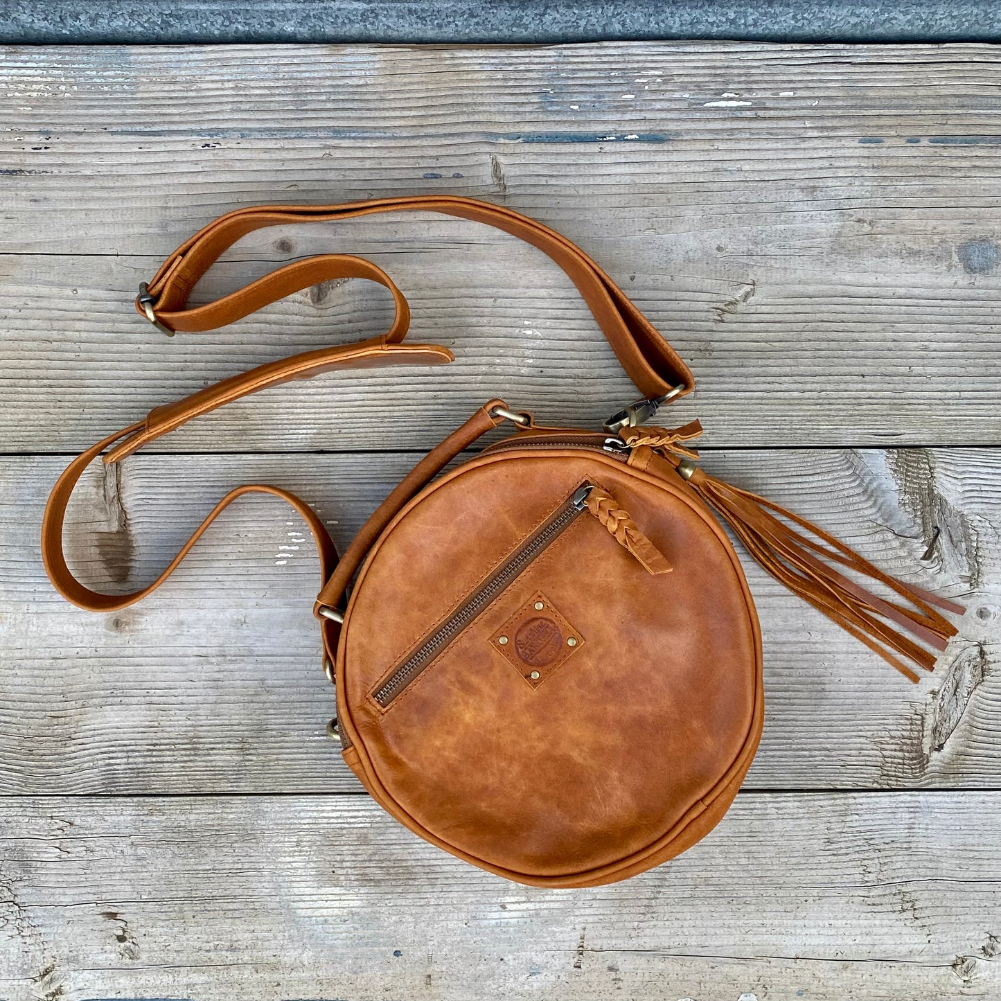 Leather Round Bag