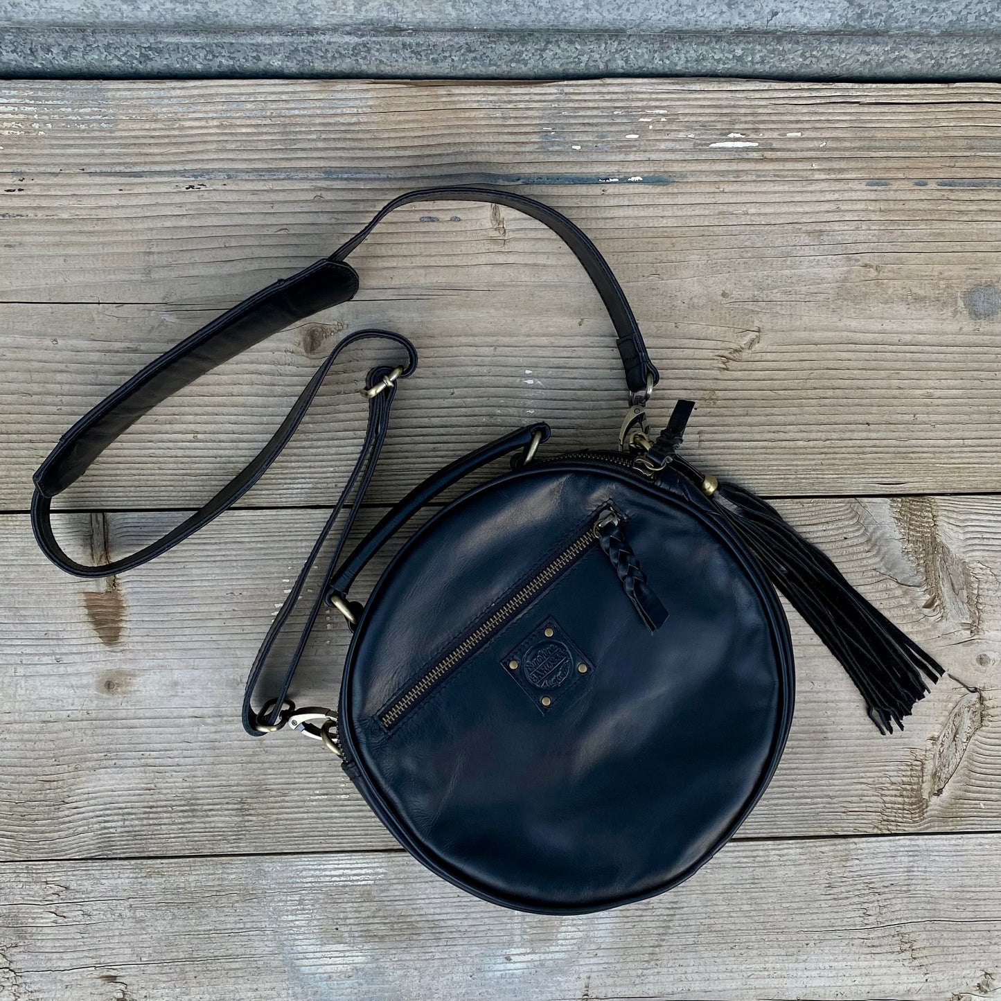 Leather Round Bag