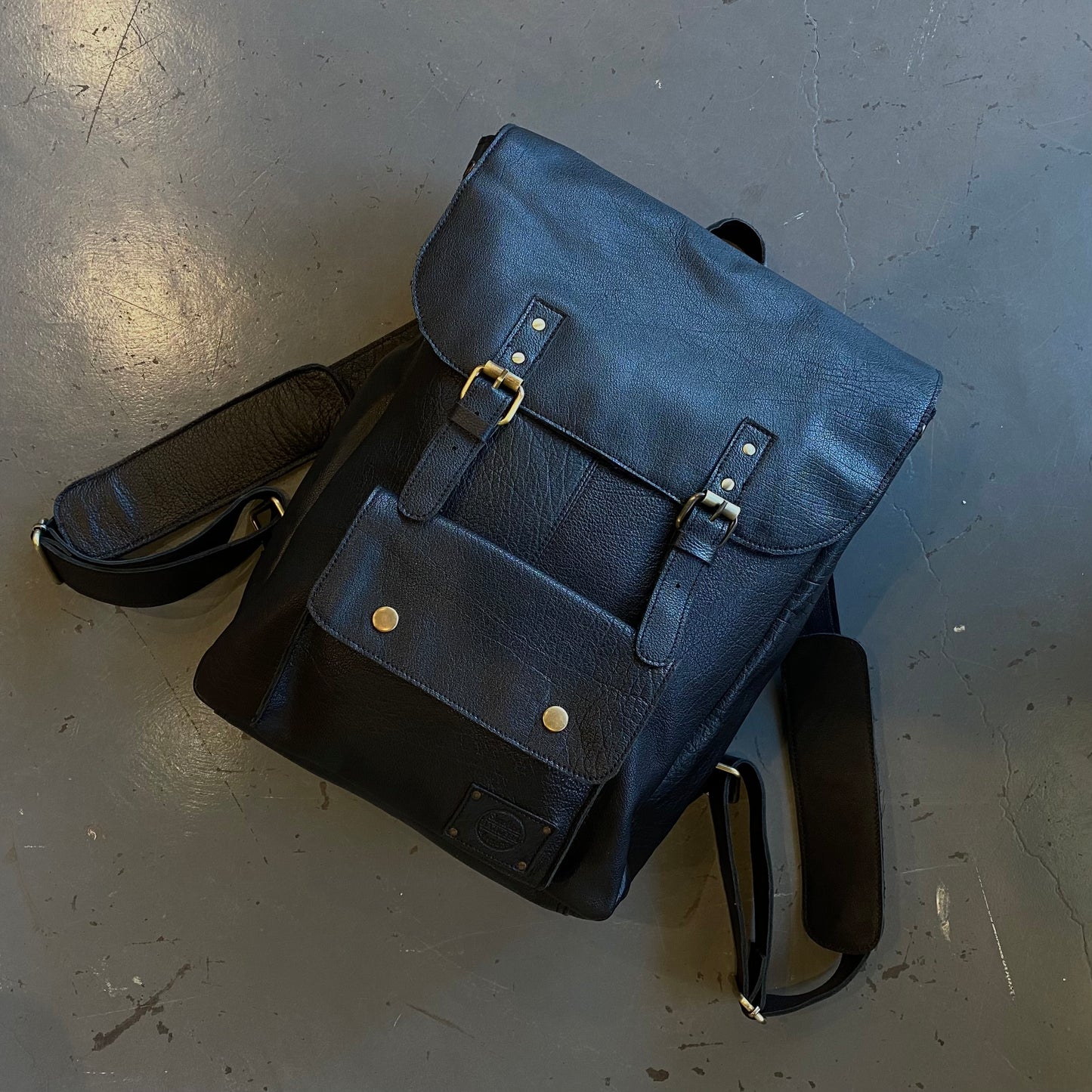 Traditional Leather Backpack