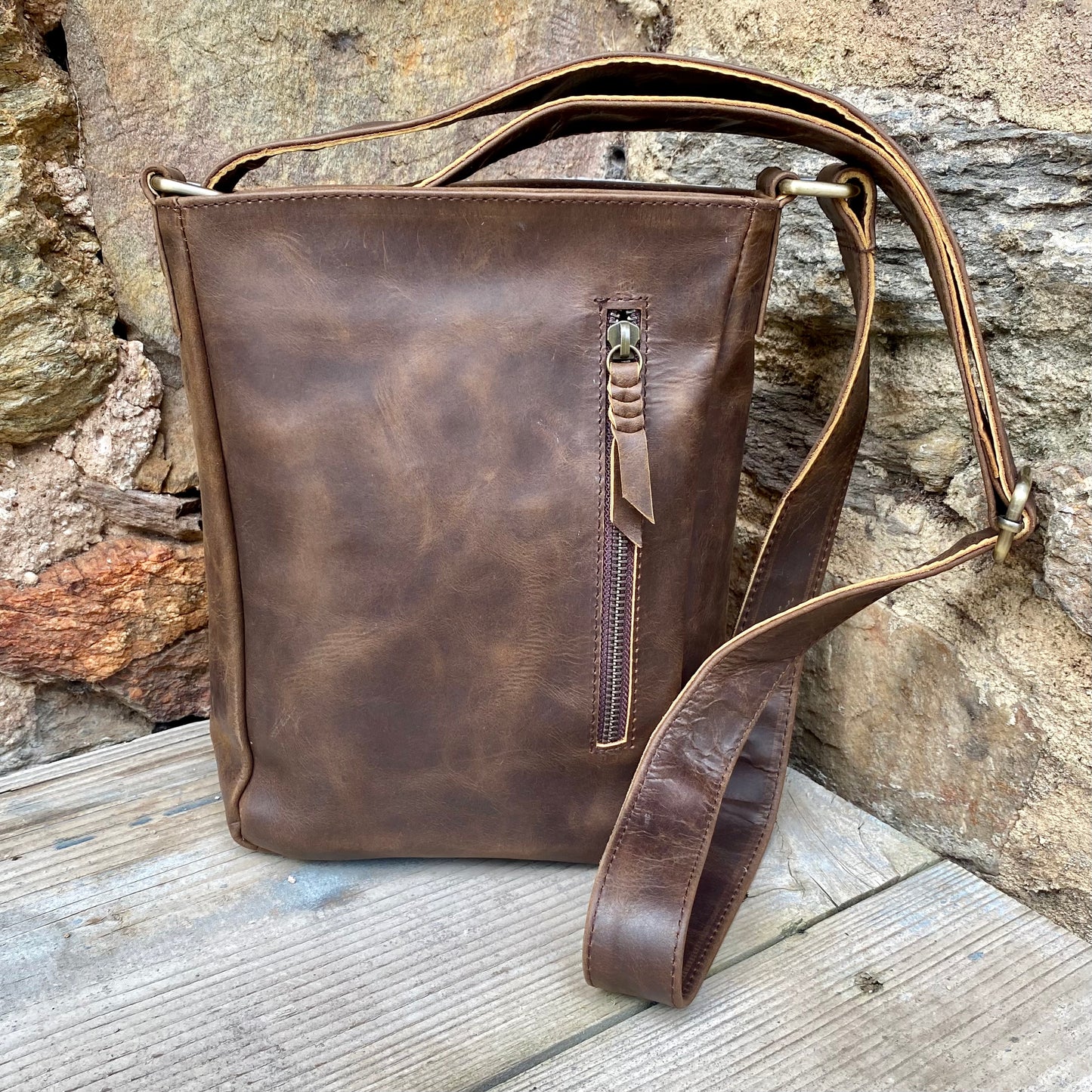 Cowhide Lean Pocket Bag