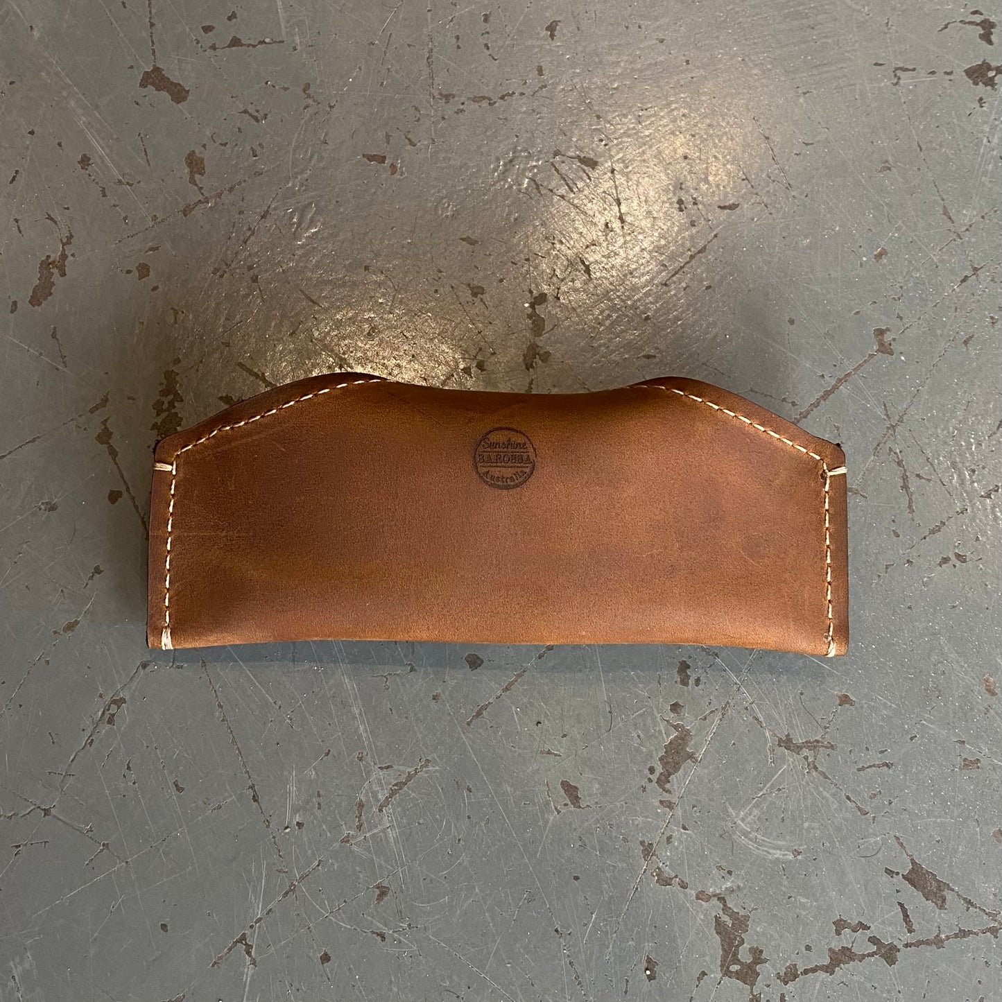 A Thin Leather Snap Lock Glasses Case