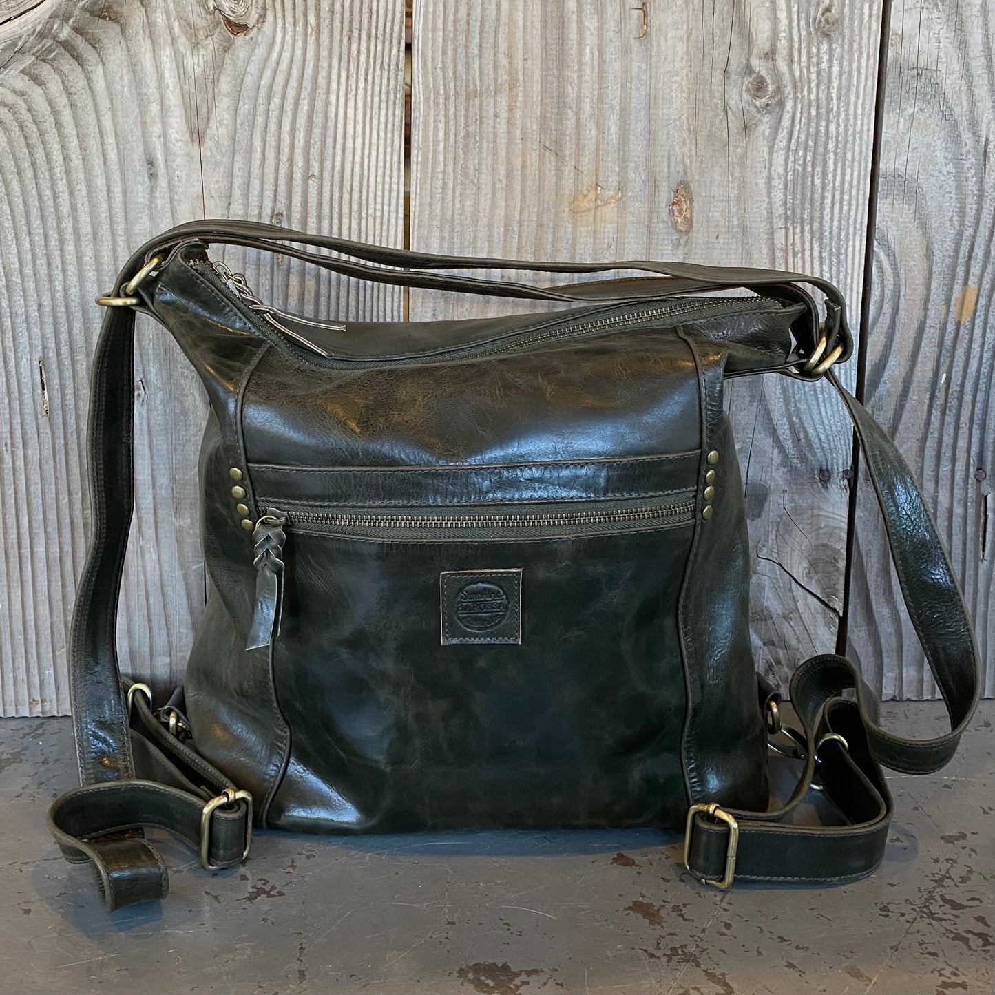 Convertible Leather Bag to Backpack