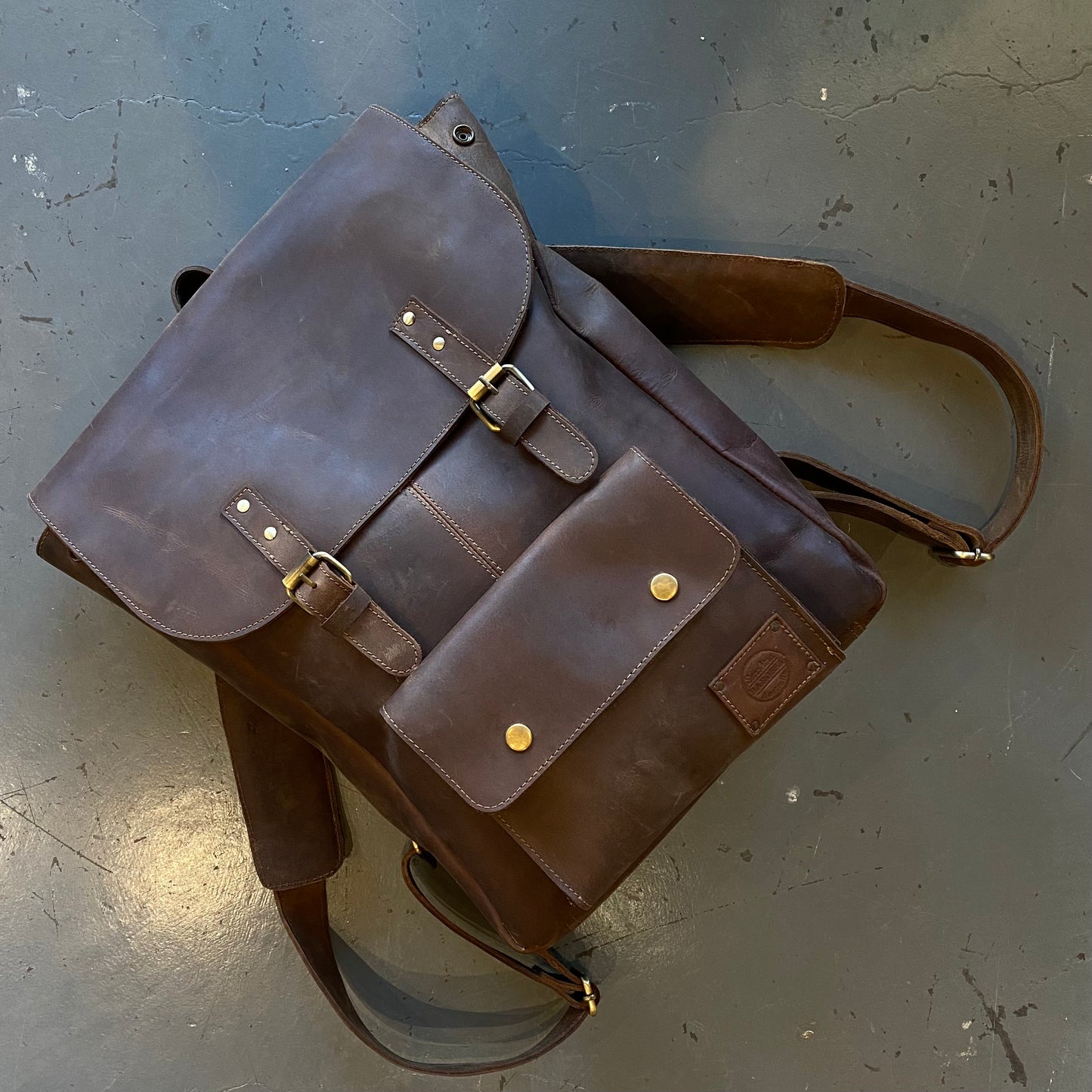 Traditional Leather Backpack