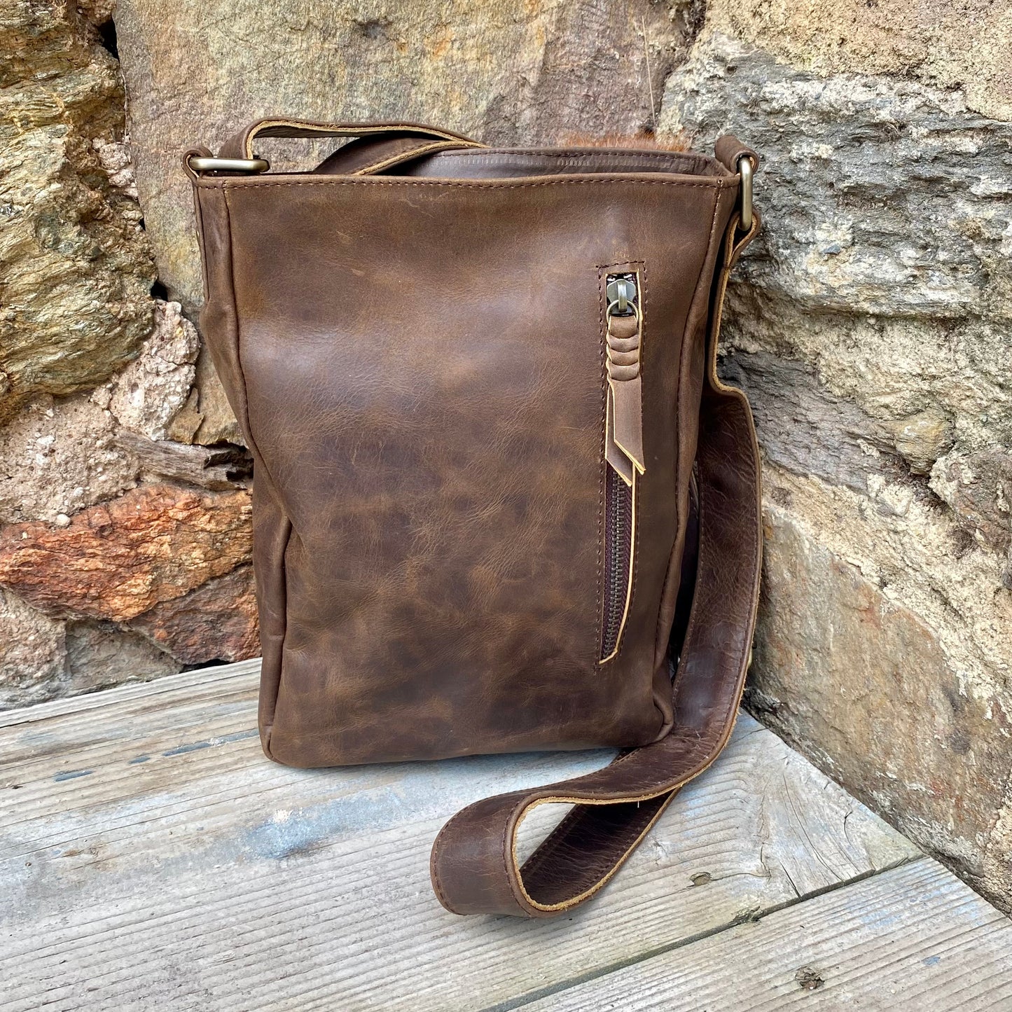 Cowhide Lean Pocket Bag