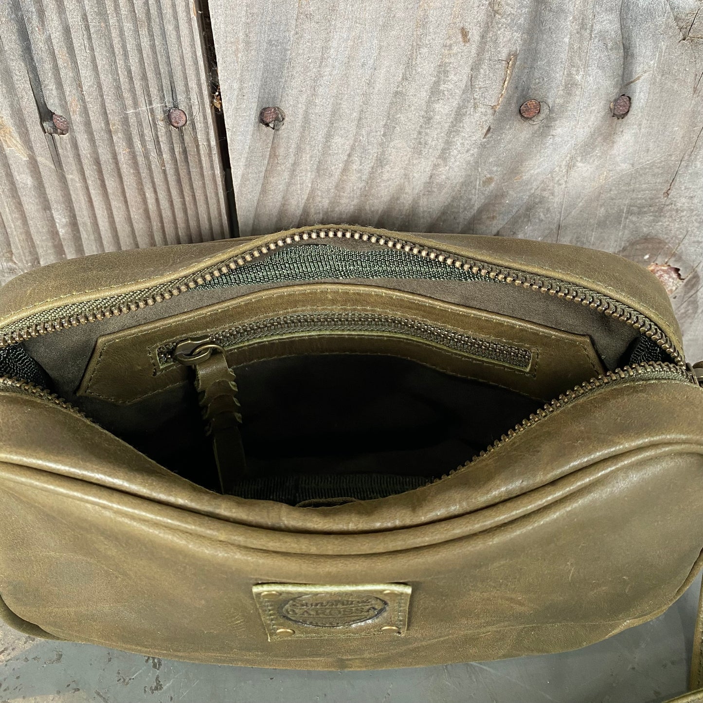Coloured Leather Pouch with Strap