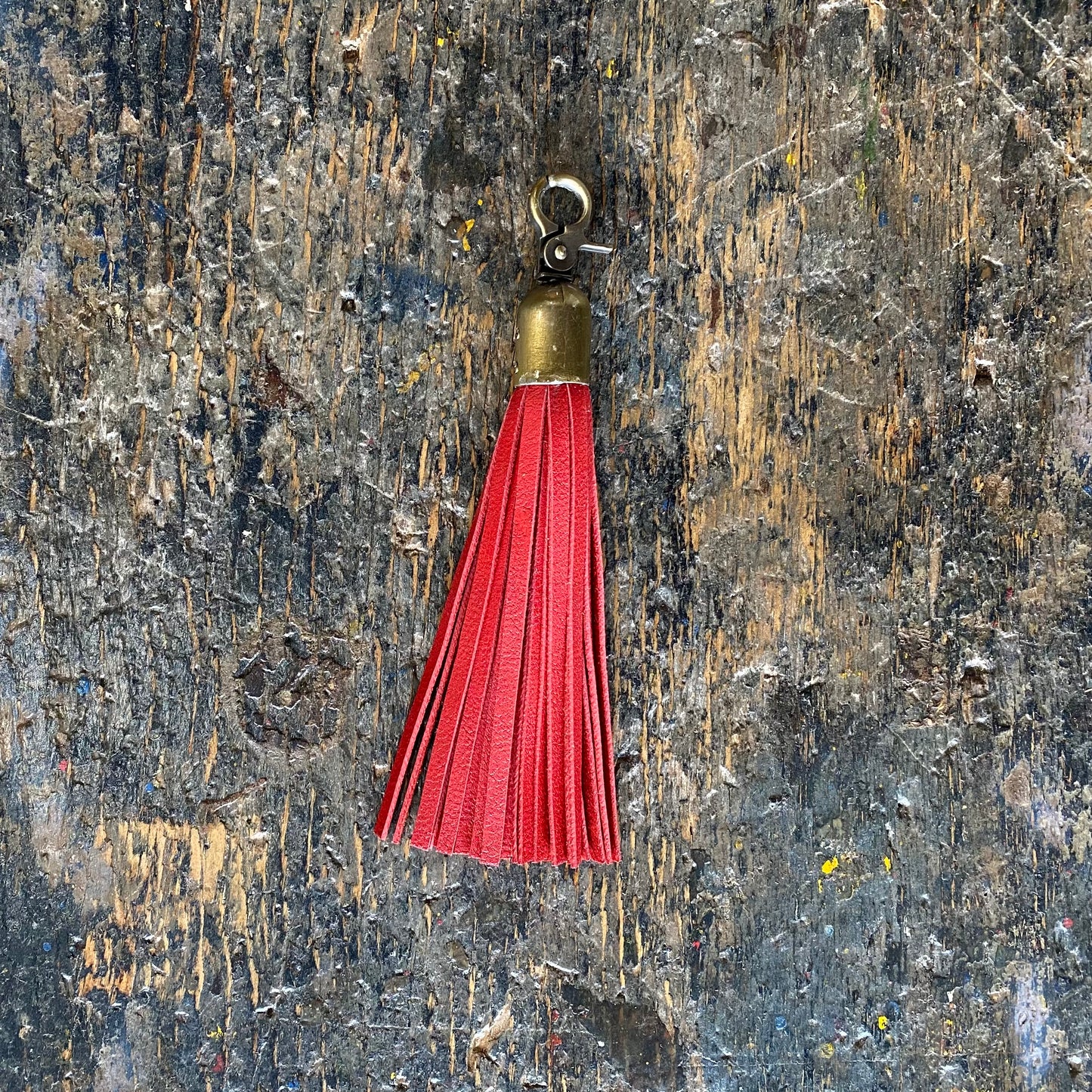 Leather Tassel Clip | Keyring
