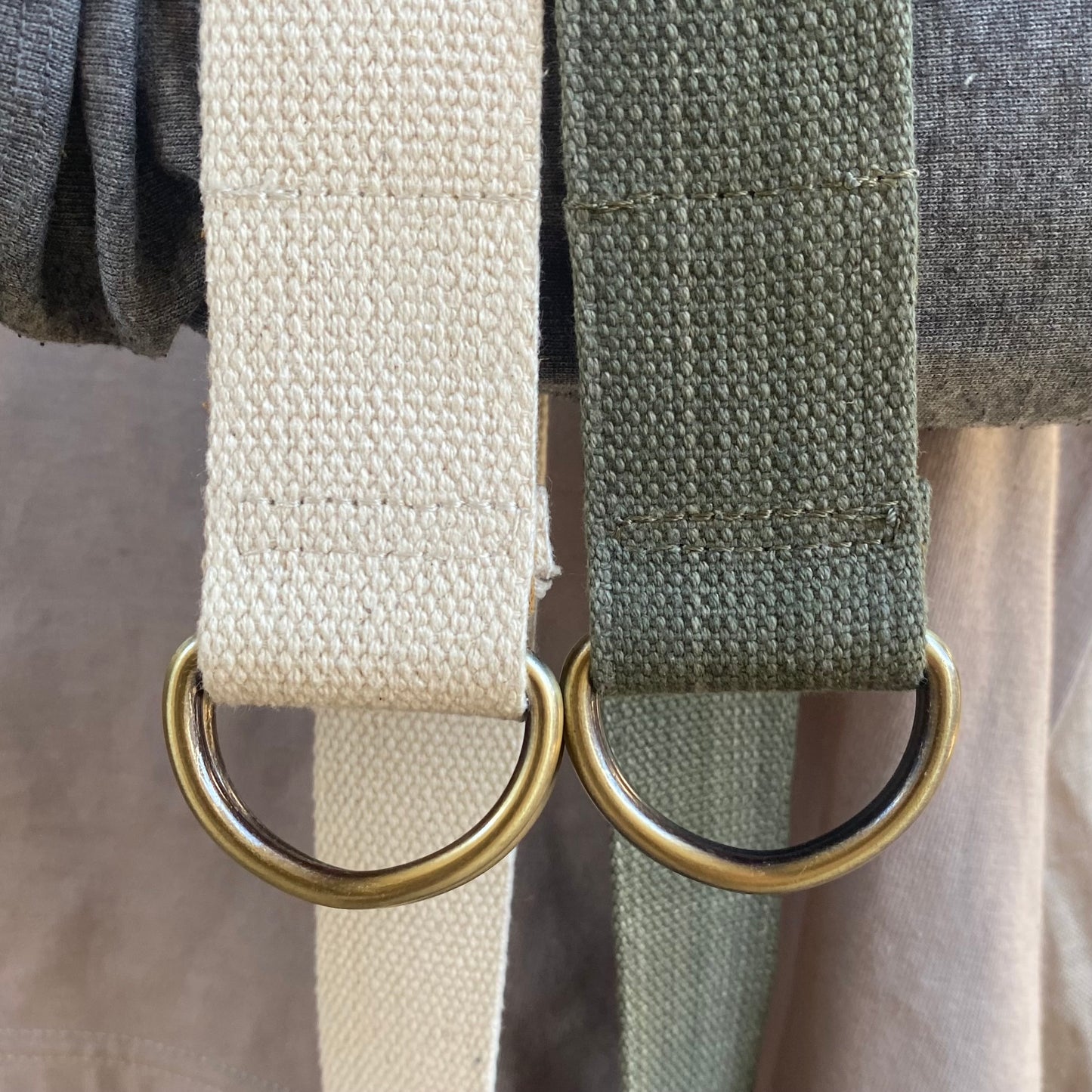 A Canvas & Leather D-ring Belt