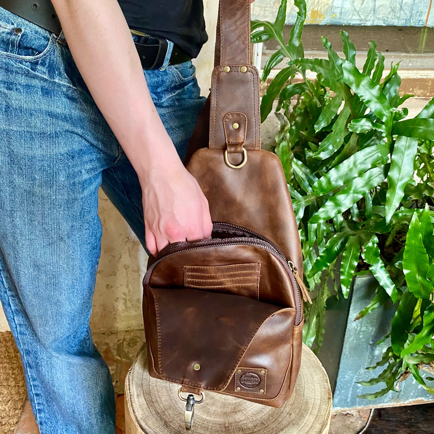 Leather Sling Bag