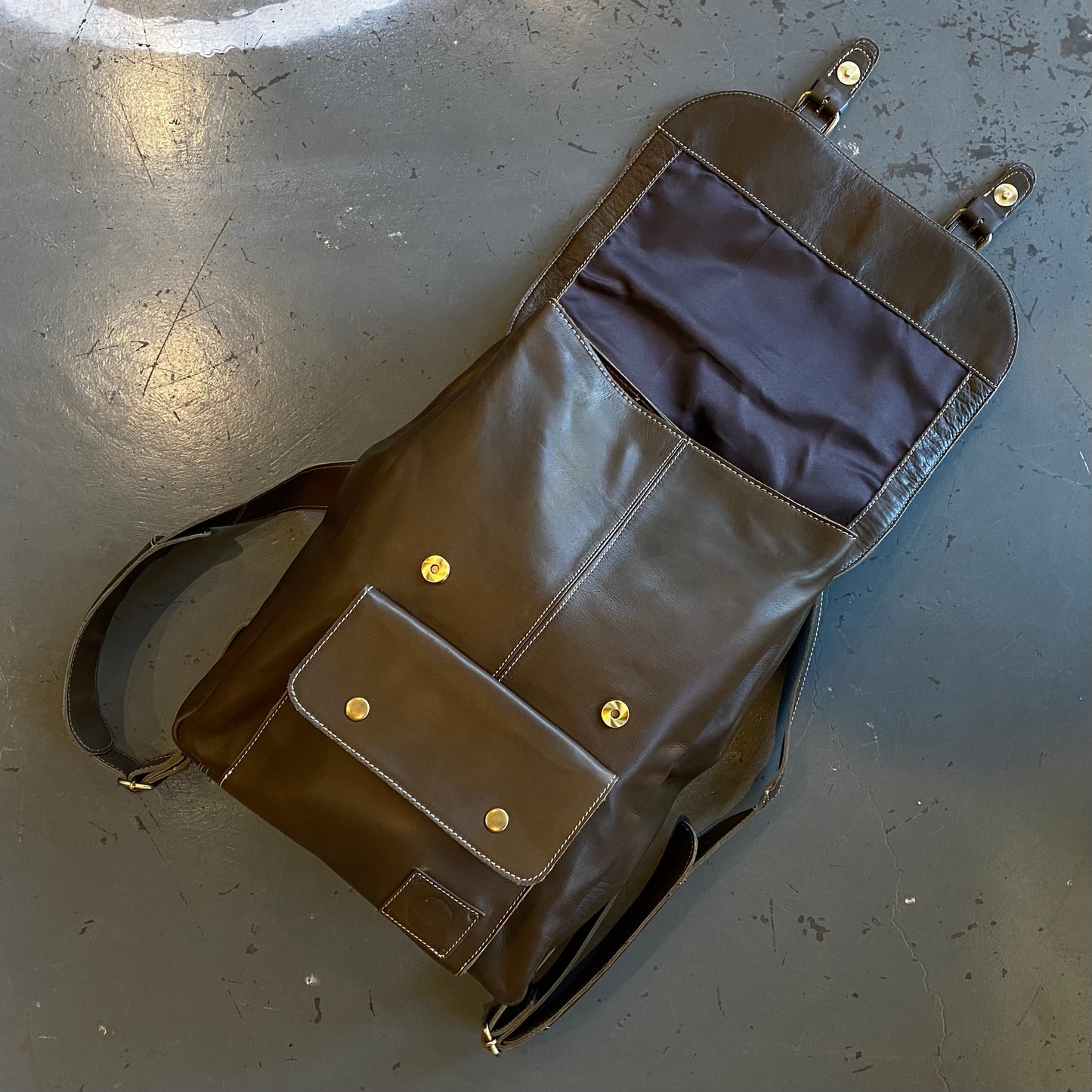 Traditional Leather Backpack