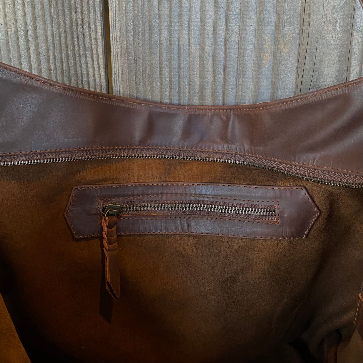 Large Leather Slouch / Overnighter