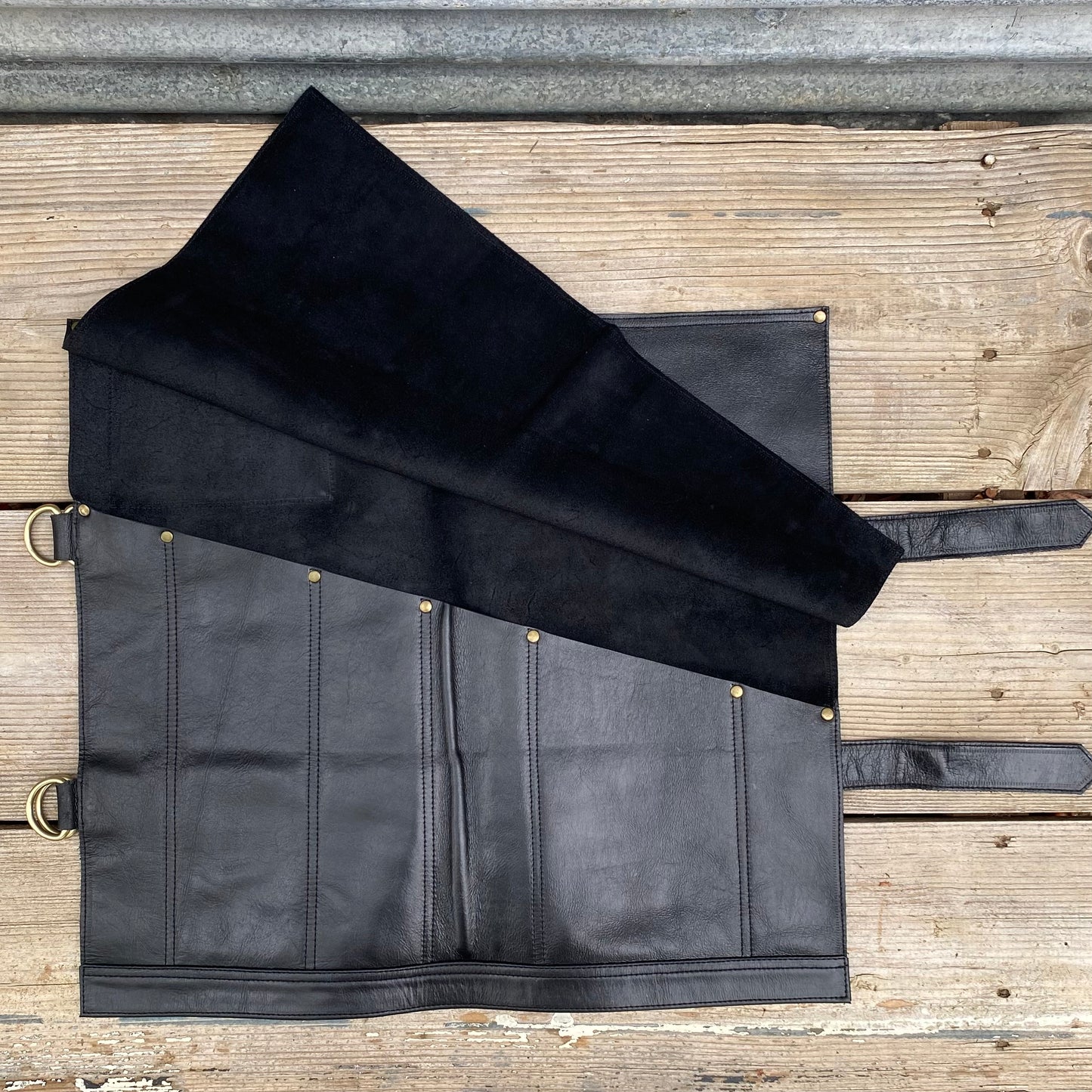 Large Leather Knife Roll