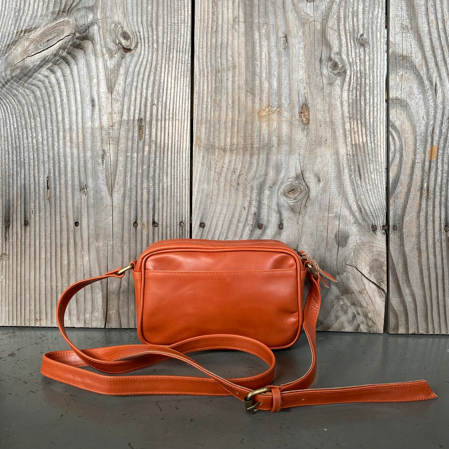 Coloured Leather Pouch with Strap