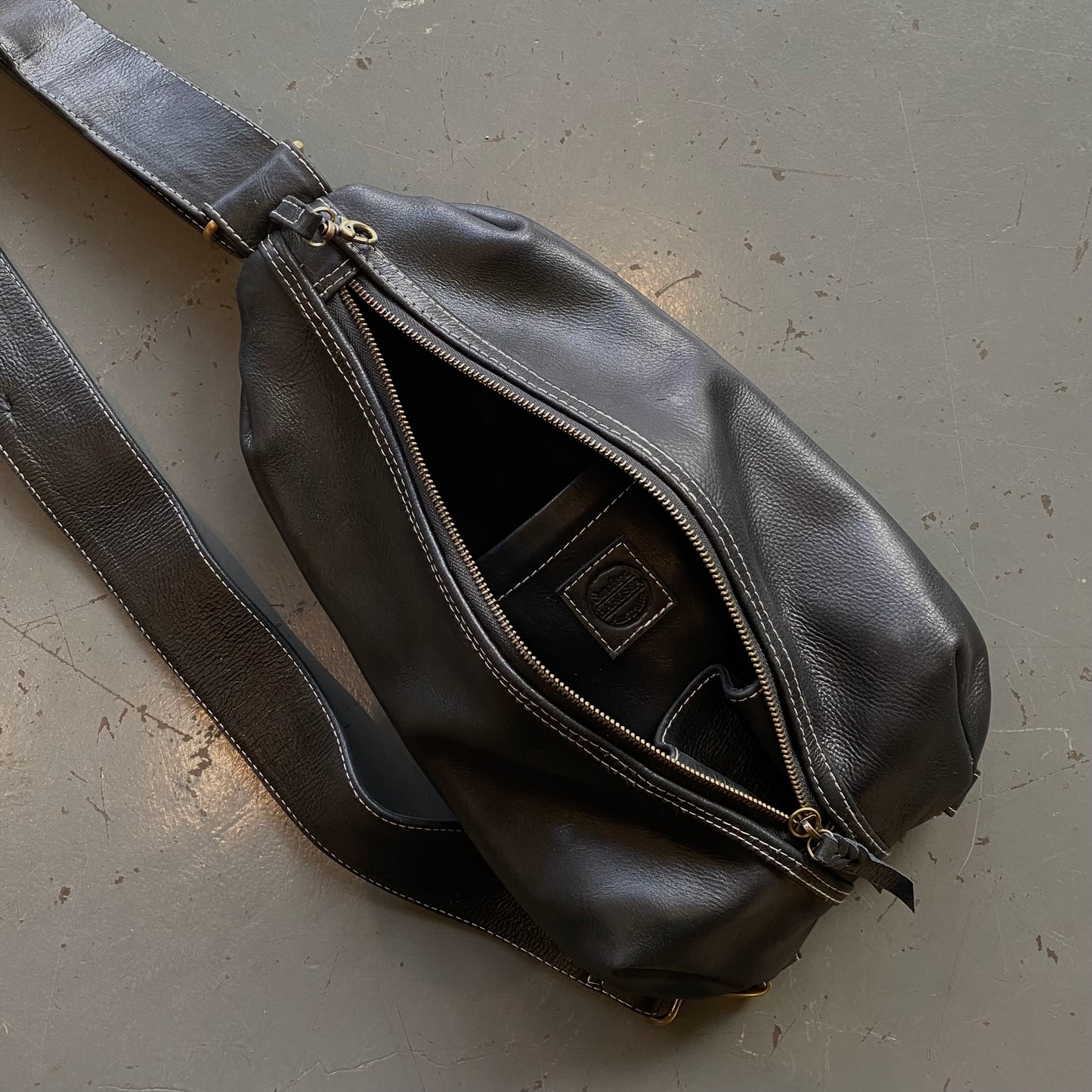 Jason Leather Sling Chest Bag