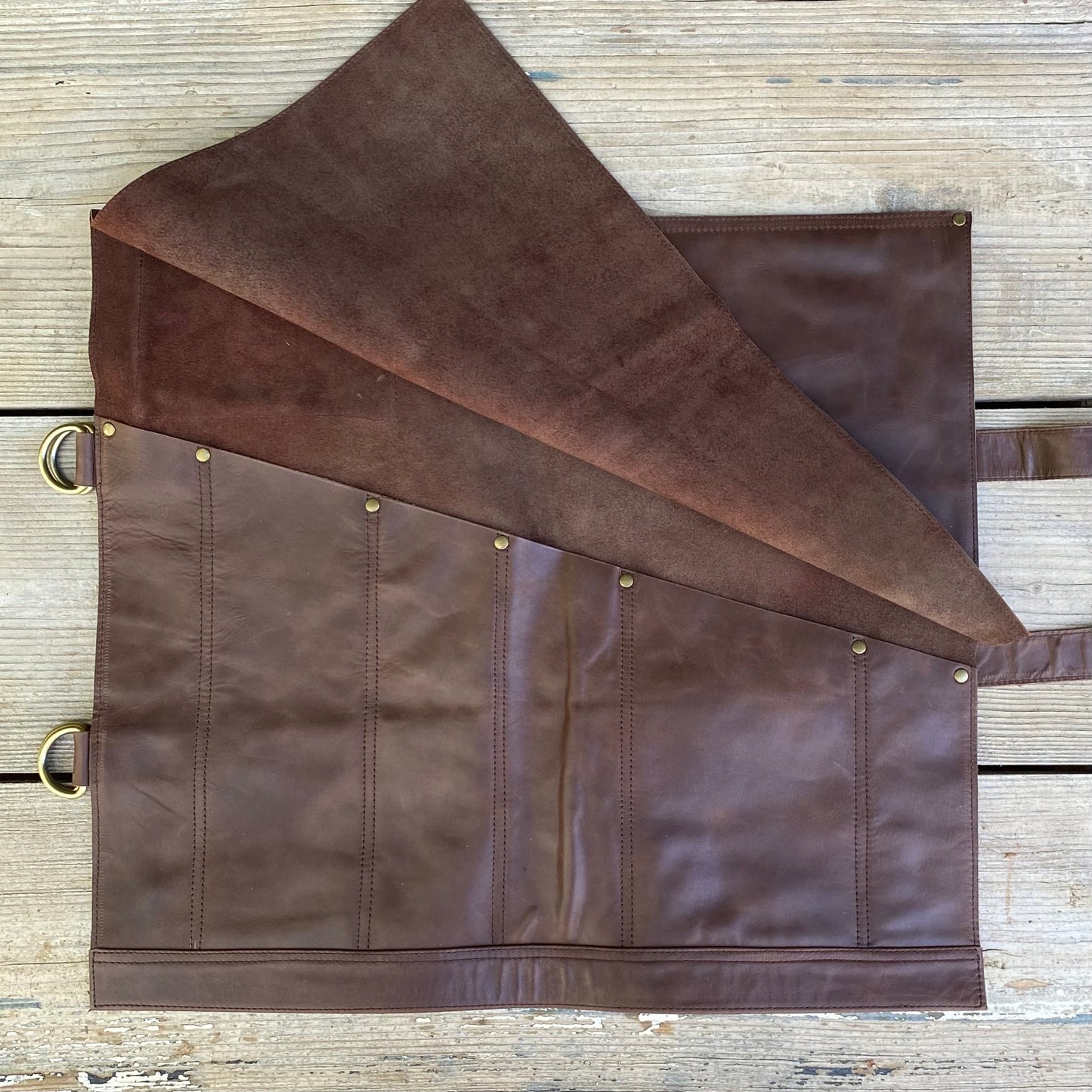 Large Leather Knife Roll