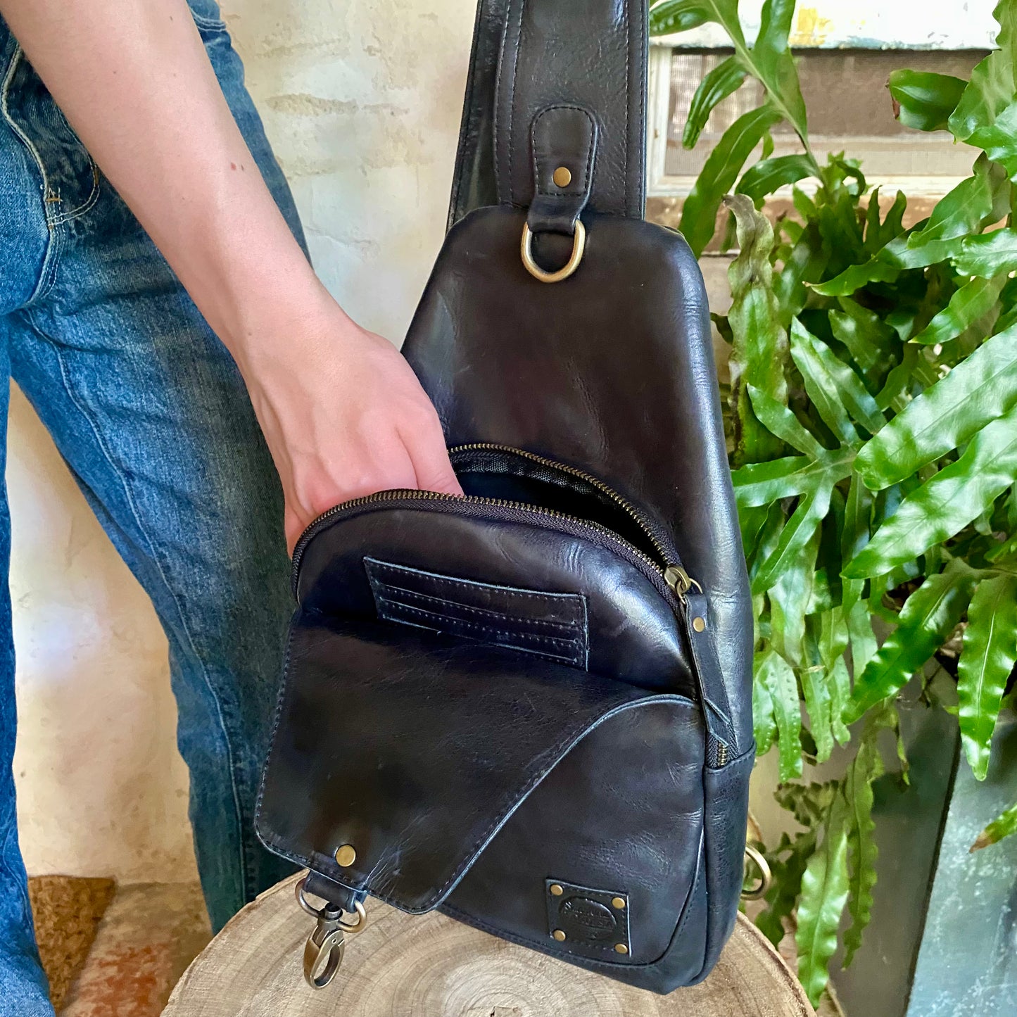 Leather Sling Bag