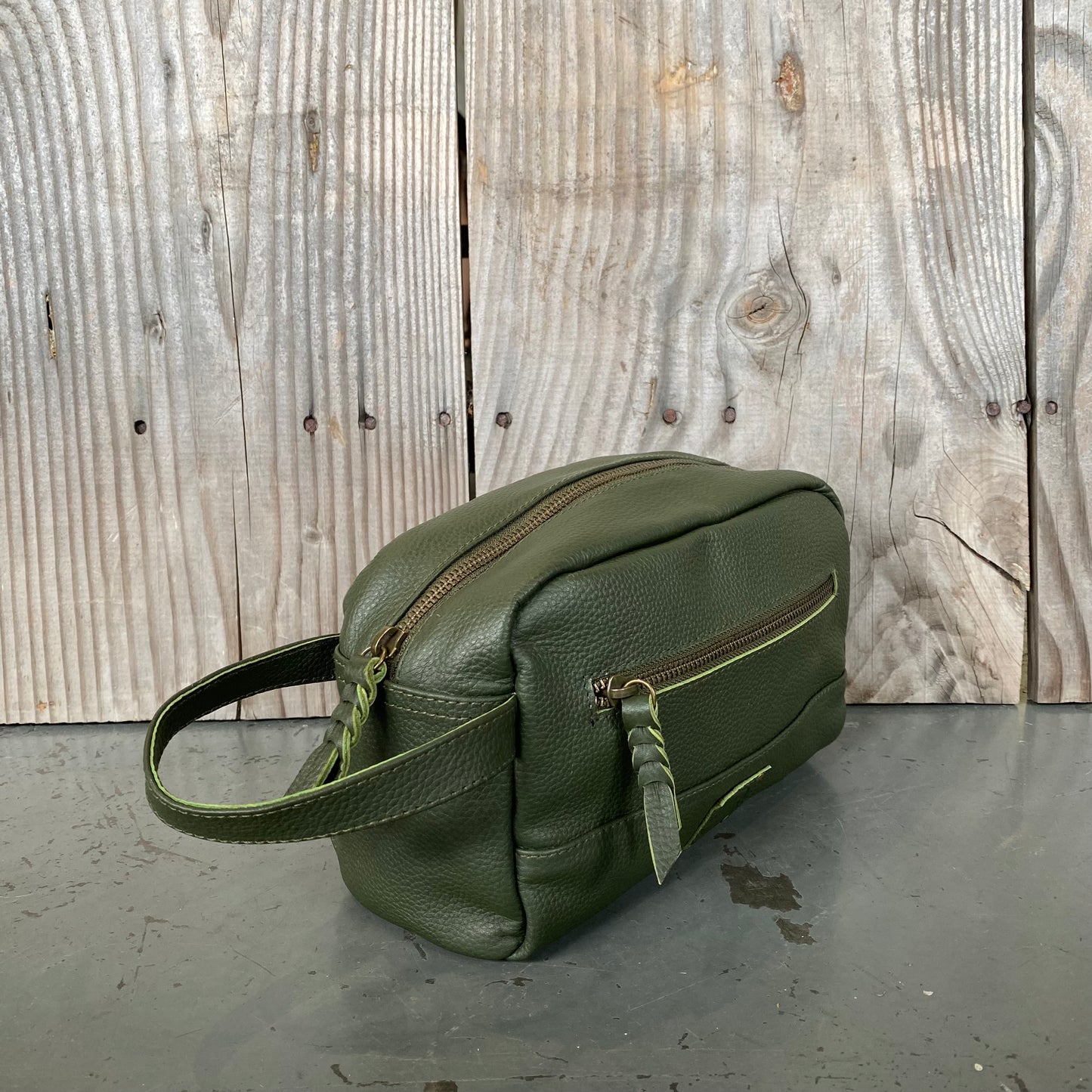 A Bit Bigger Leather Toiletry Bag / Wash Bag