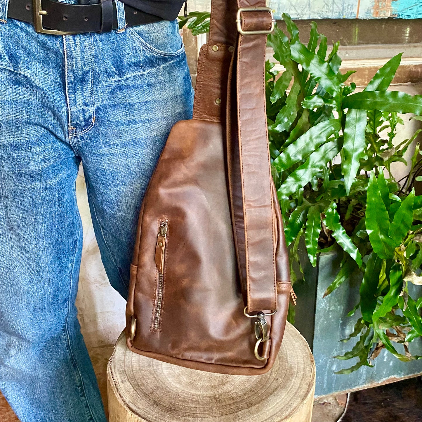 Leather Sling Bag