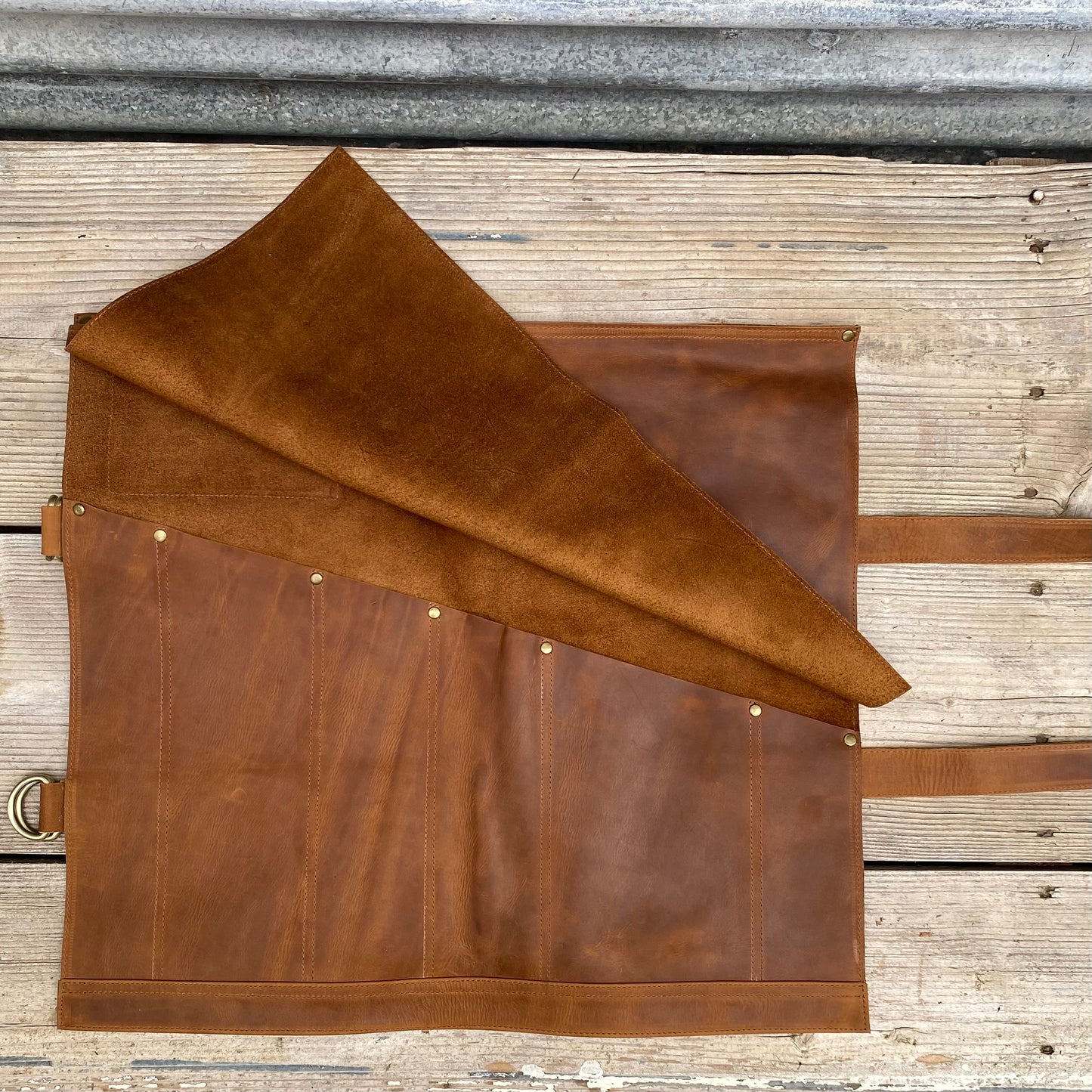 Large Leather Knife Roll