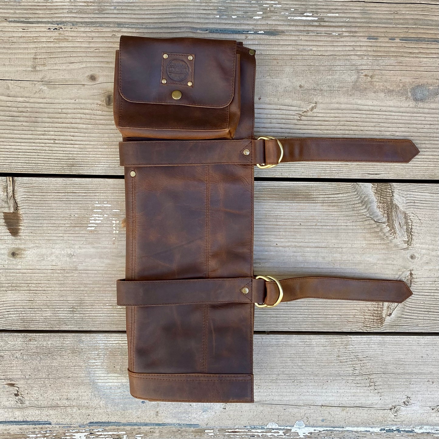 Extra Large Leather Knife Roll