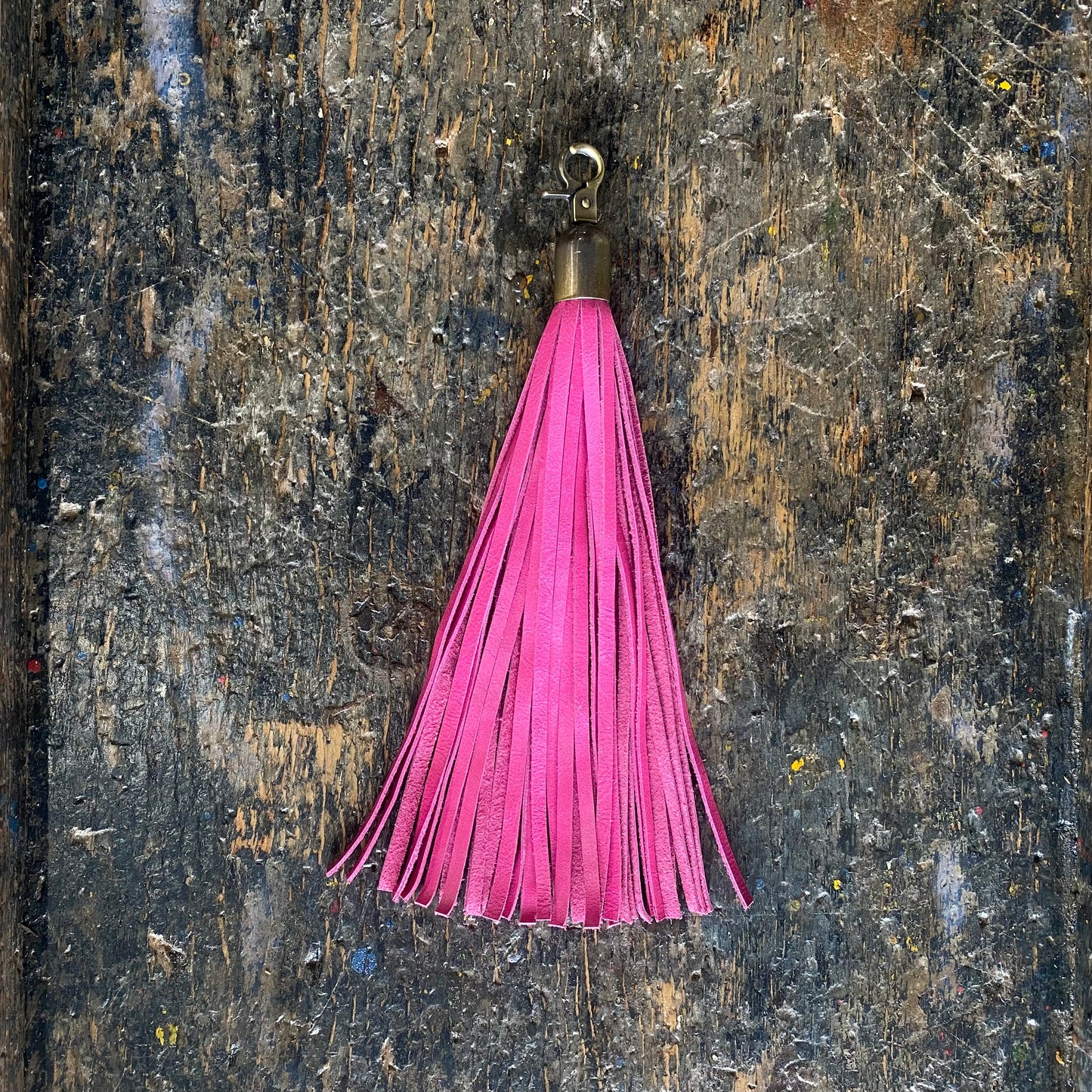Leather Tassel Clip | Keyring