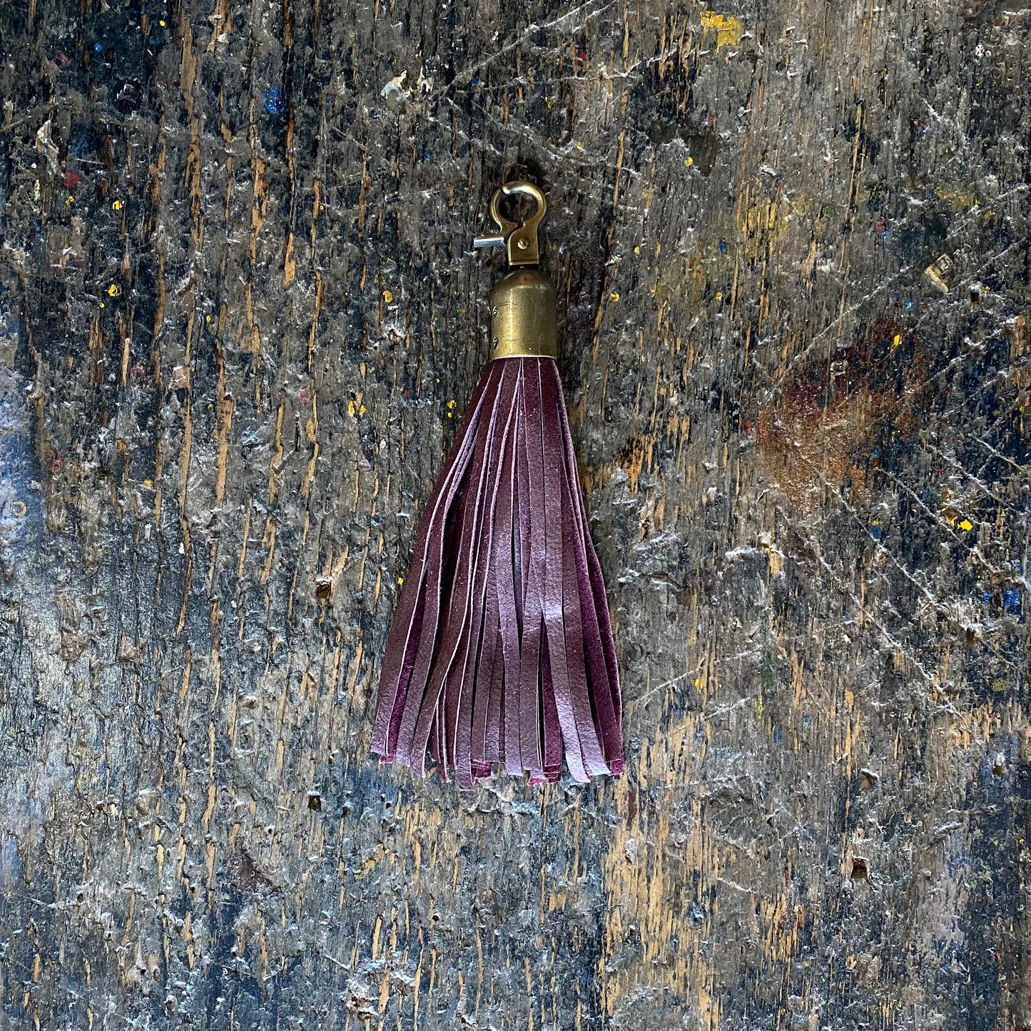 Leather Tassel Clip | Keyring
