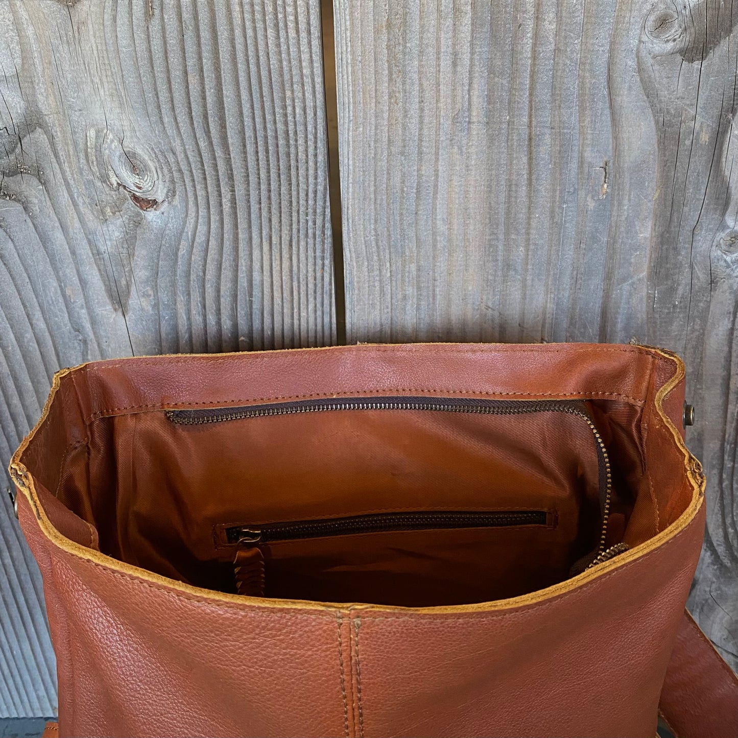 Traditional Leather Backpack