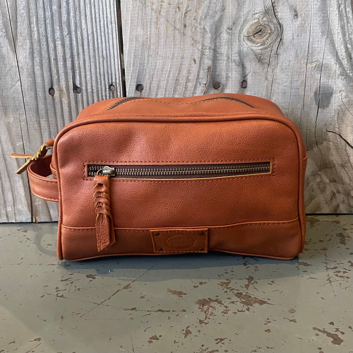 A Bit Bigger Leather Toiletry Bag / Wash Bag