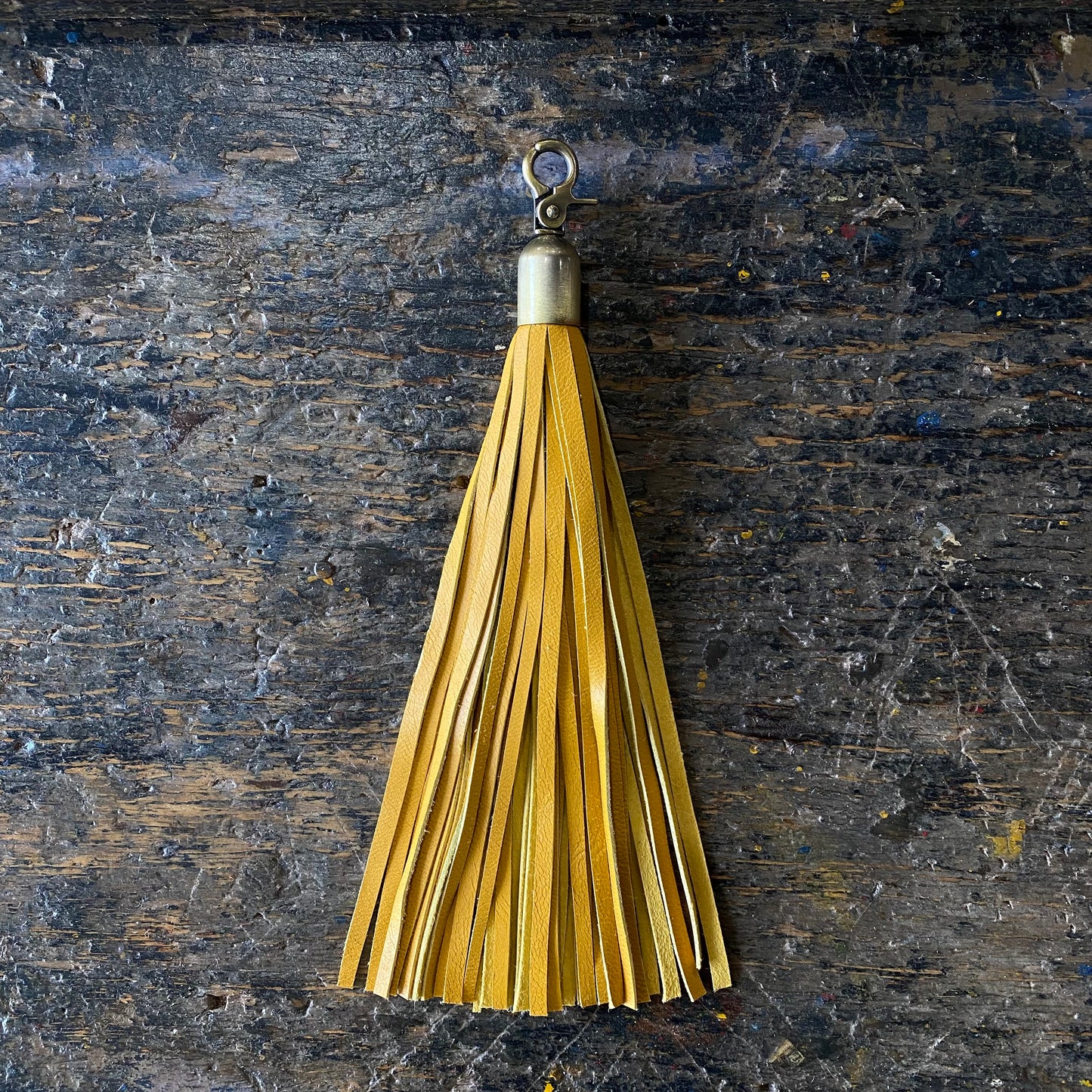 Leather Tassel Clip | Keyring