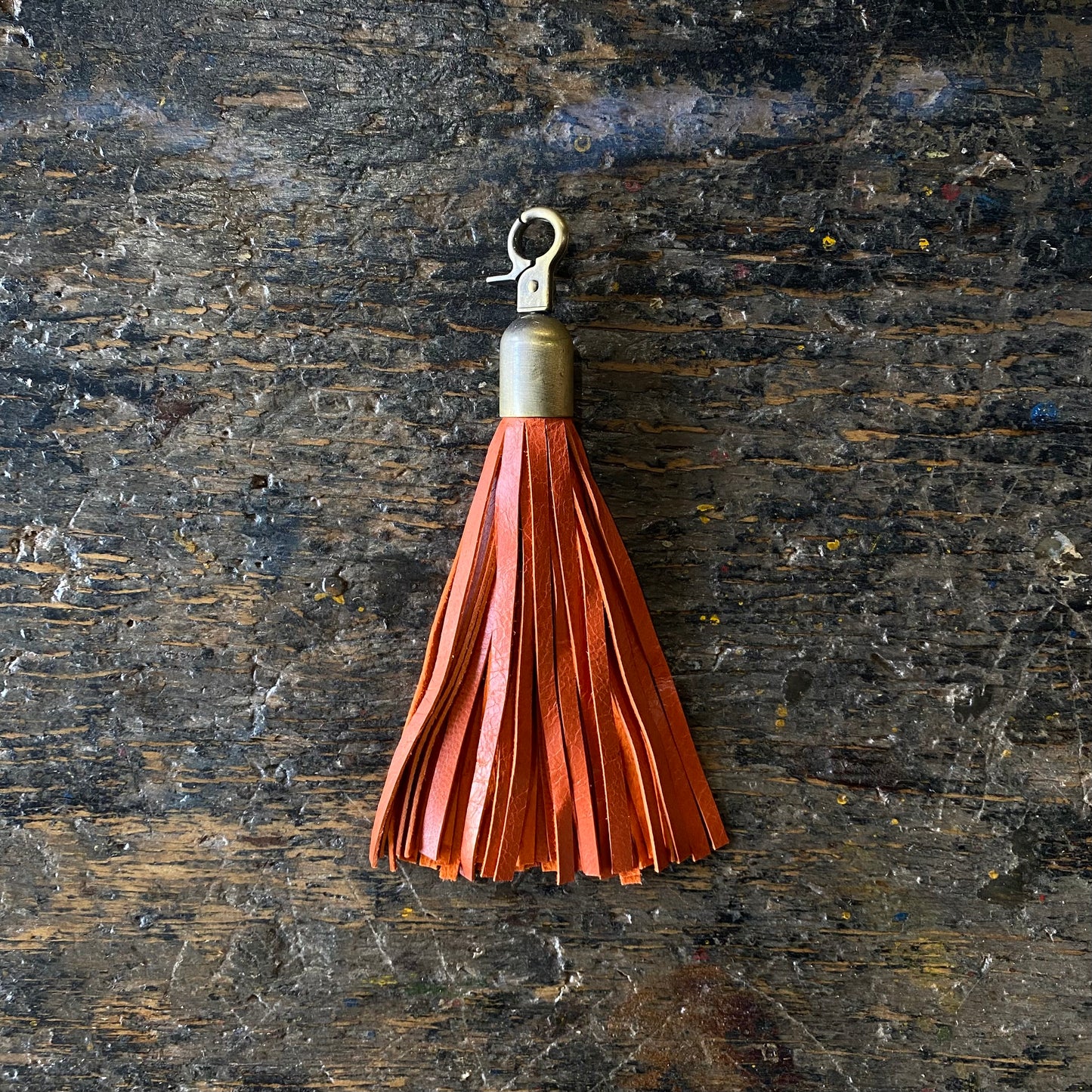 Leather Tassel Clip | Keyring