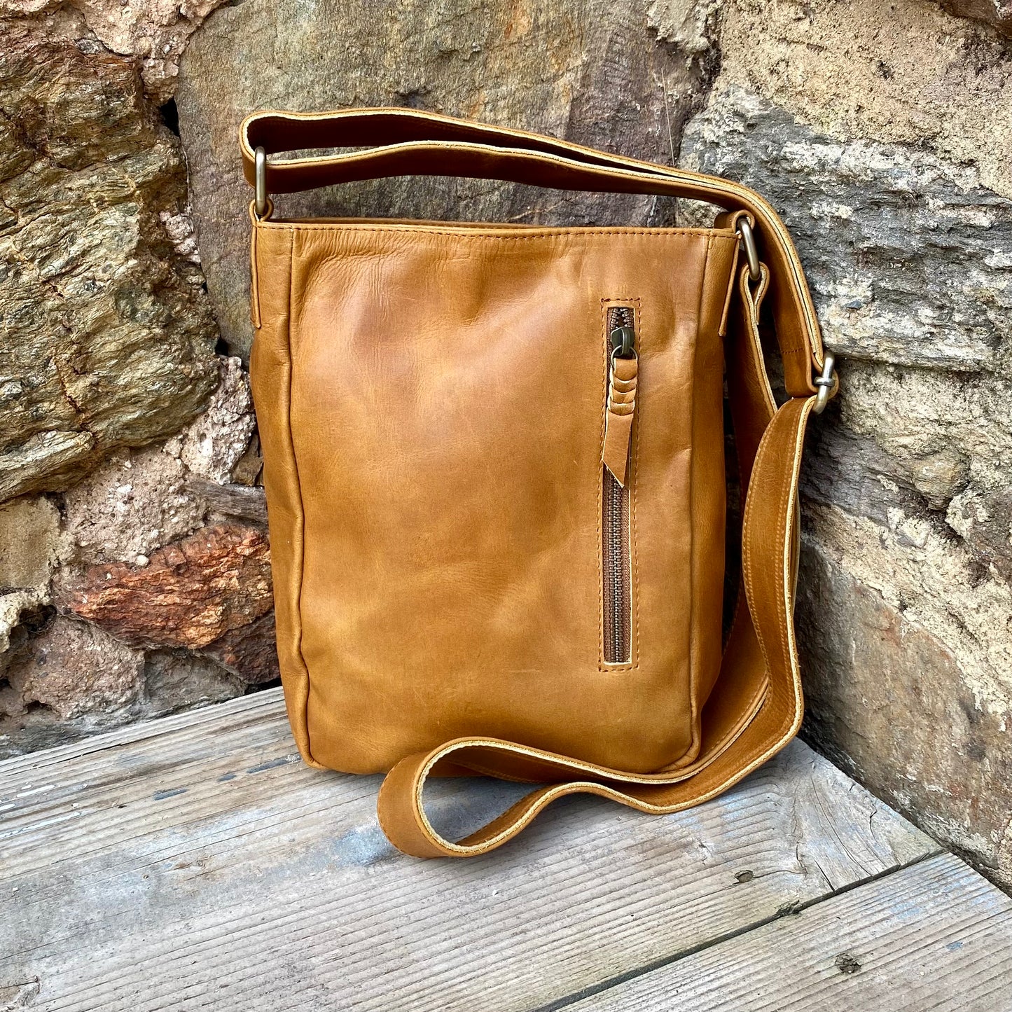 Cowhide Lean Pocket Bag
