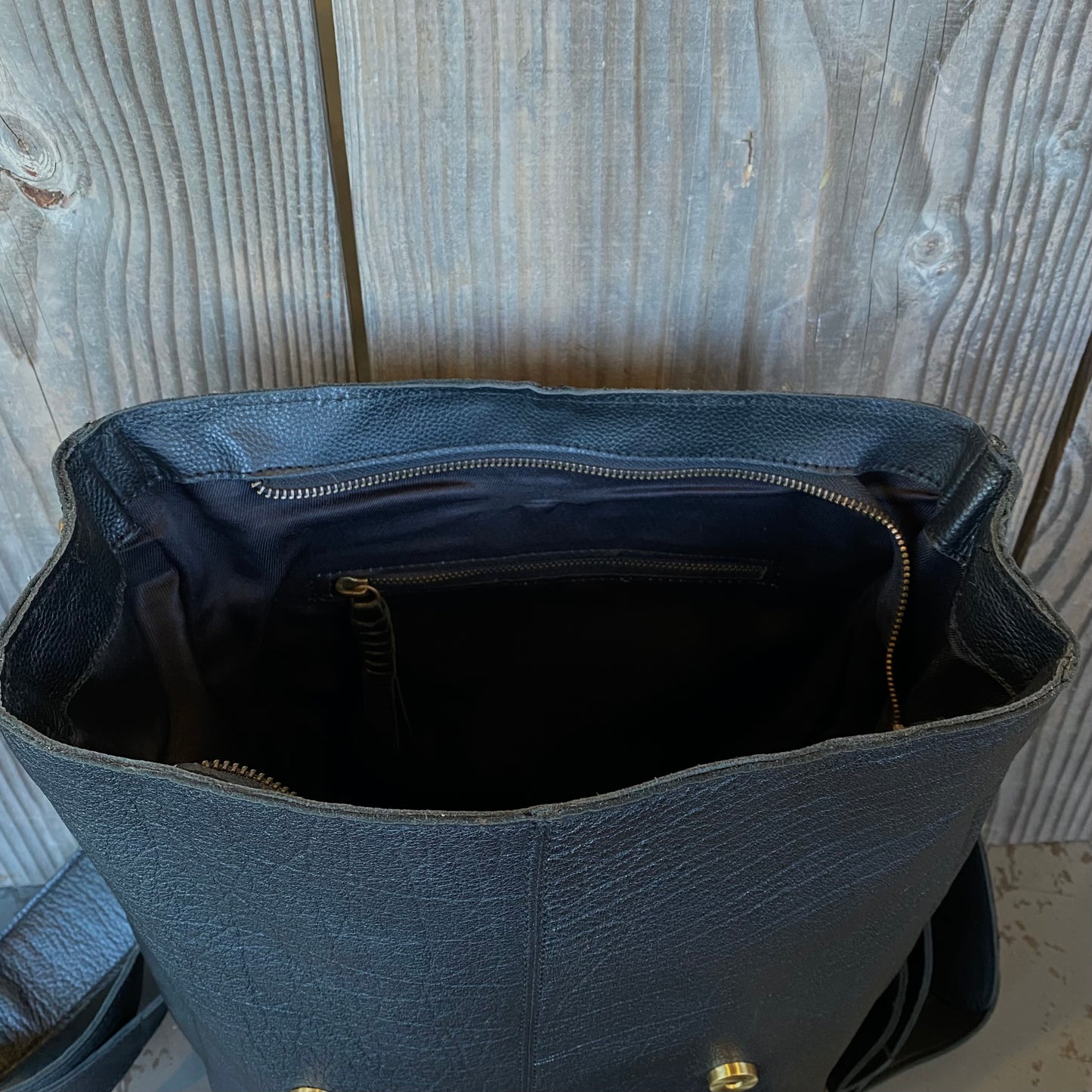 Traditional Leather Backpack