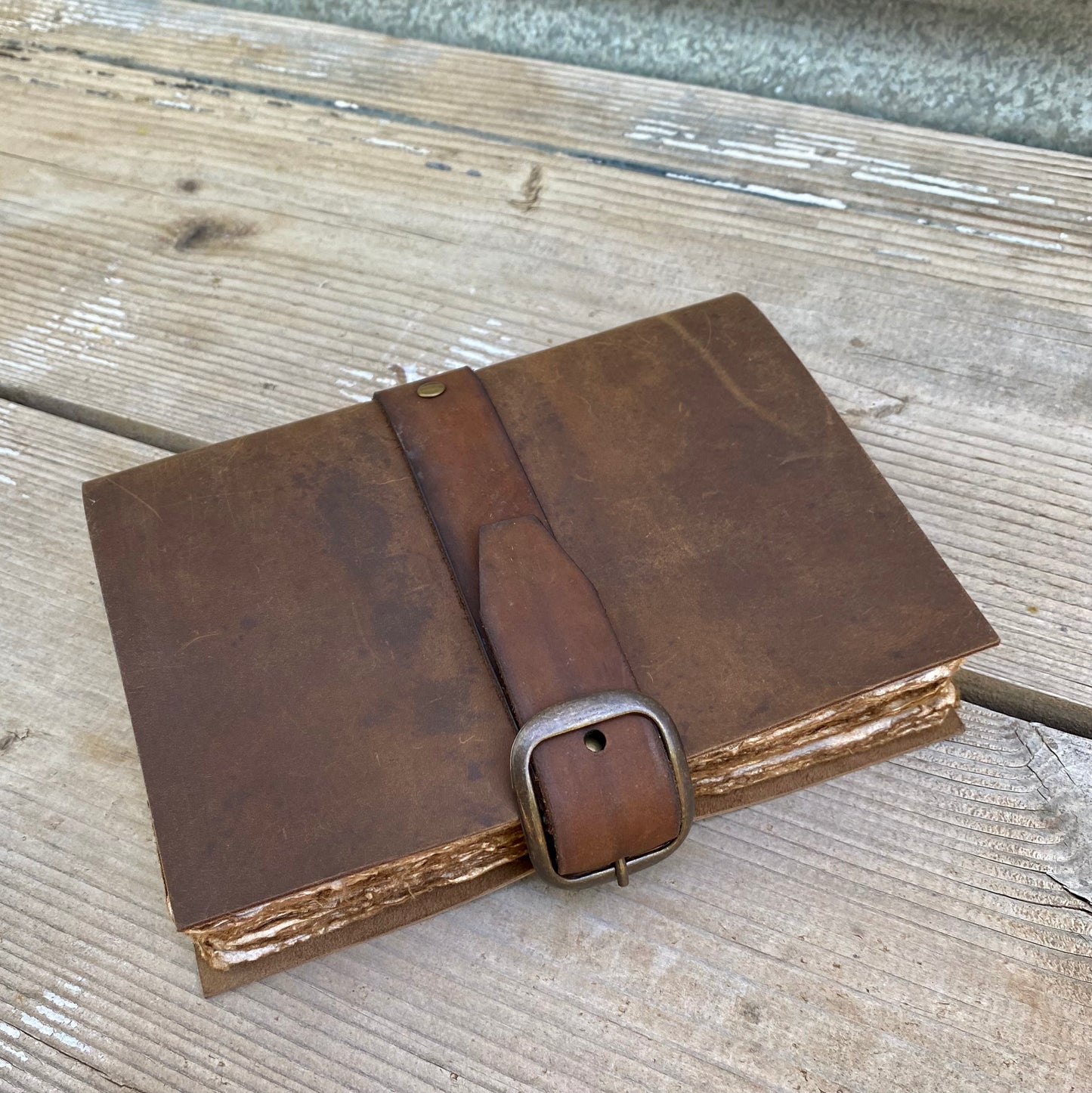 Handmade Paper Bound Leather Journal A5