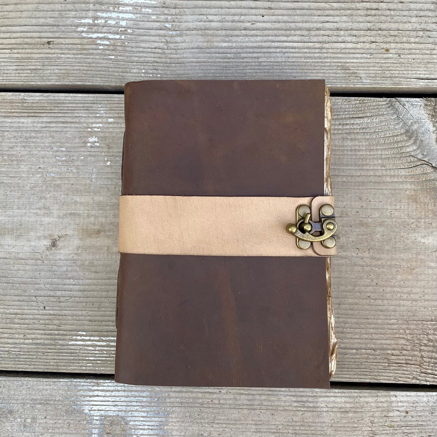 Handmade Paper Bound Leather Journal A5