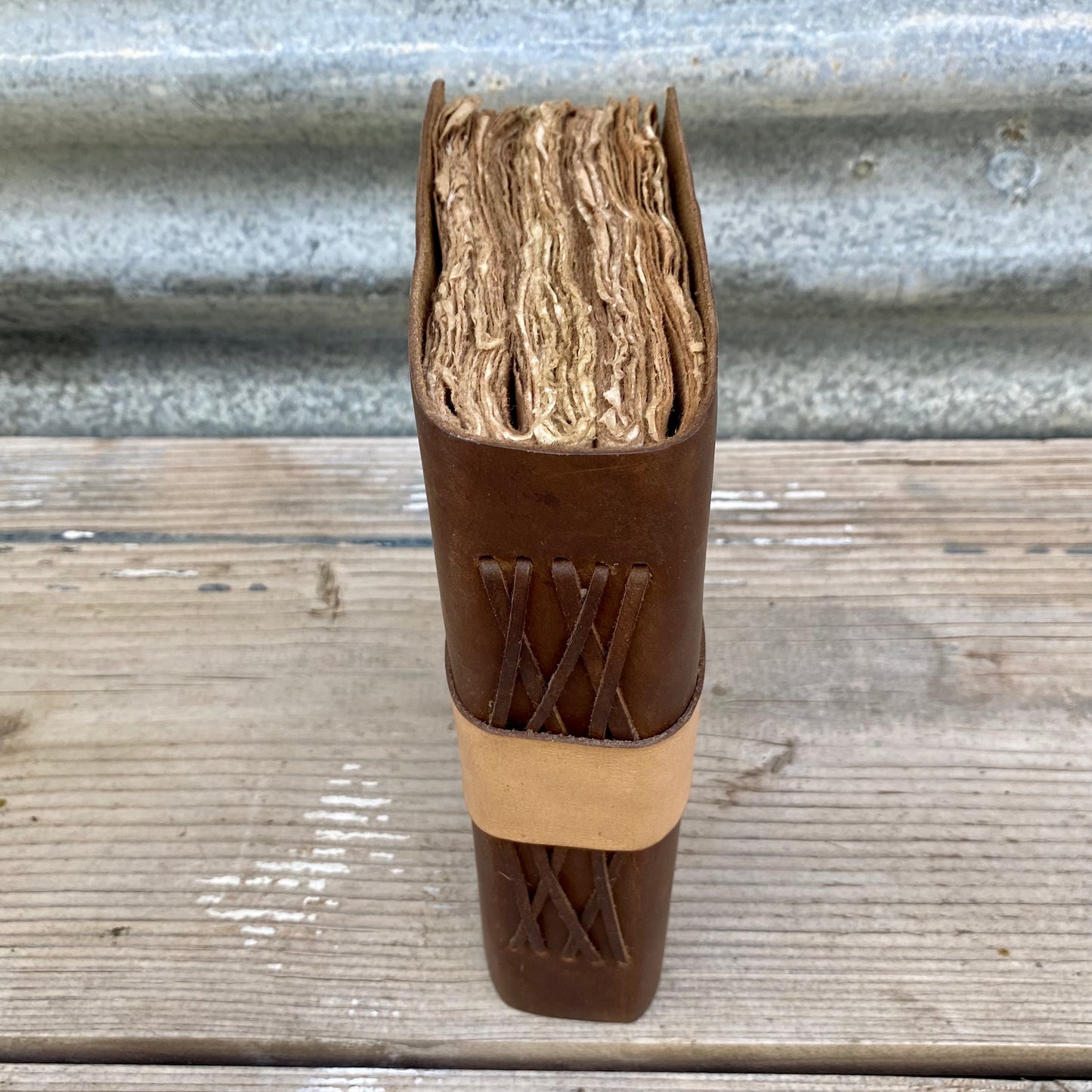 Handmade Paper Bound Leather Journal A5