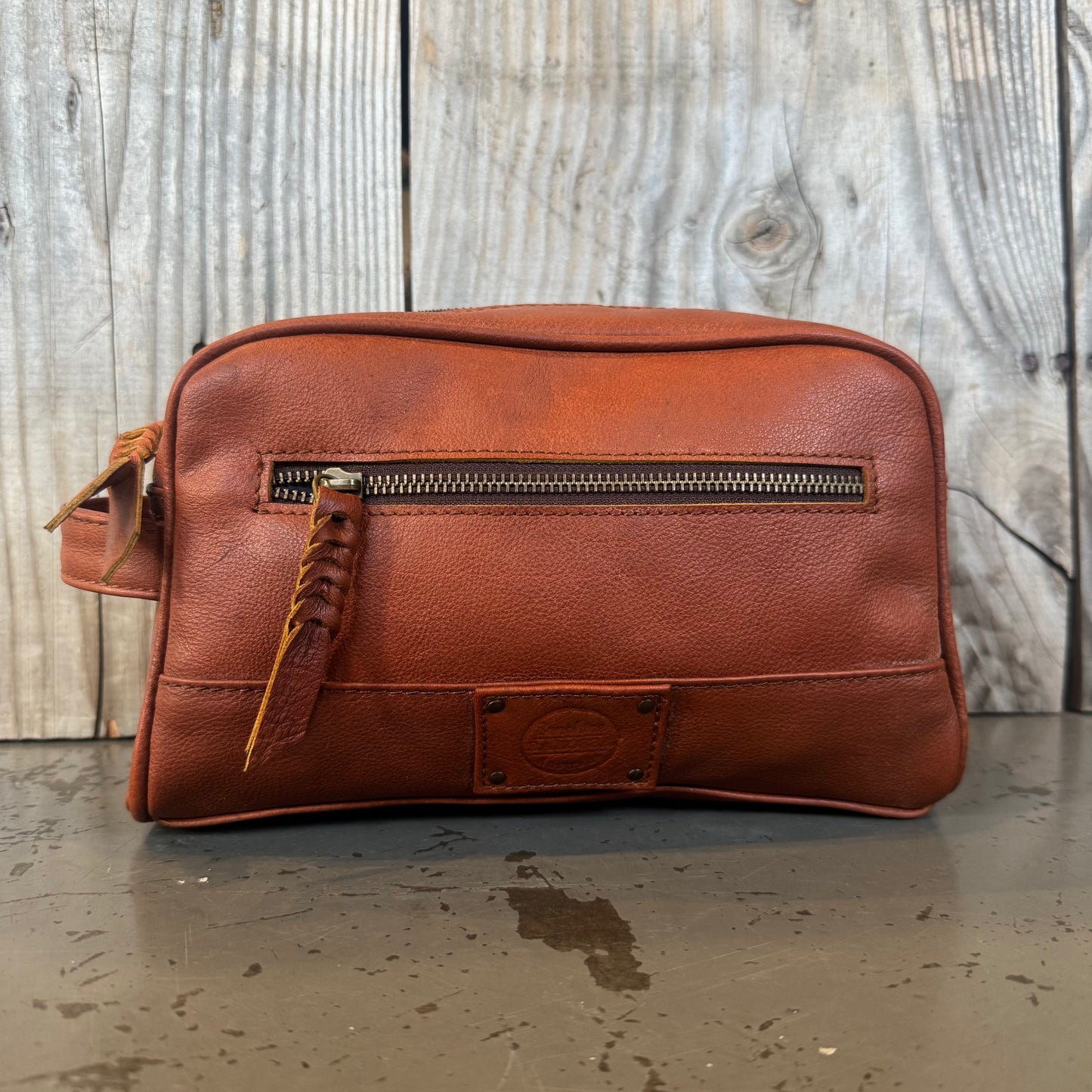 A Bit Bigger Leather Toiletry Bag / Wash Bag