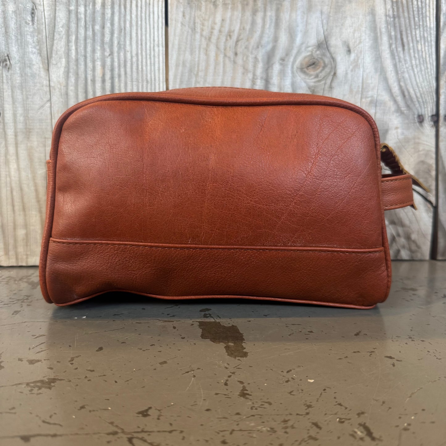 A Bit Bigger Leather Toiletry Bag / Wash Bag