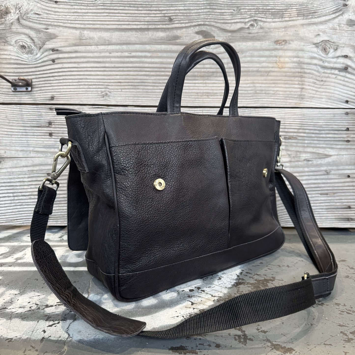 Buffalo Hide Leather Laptop Satchel